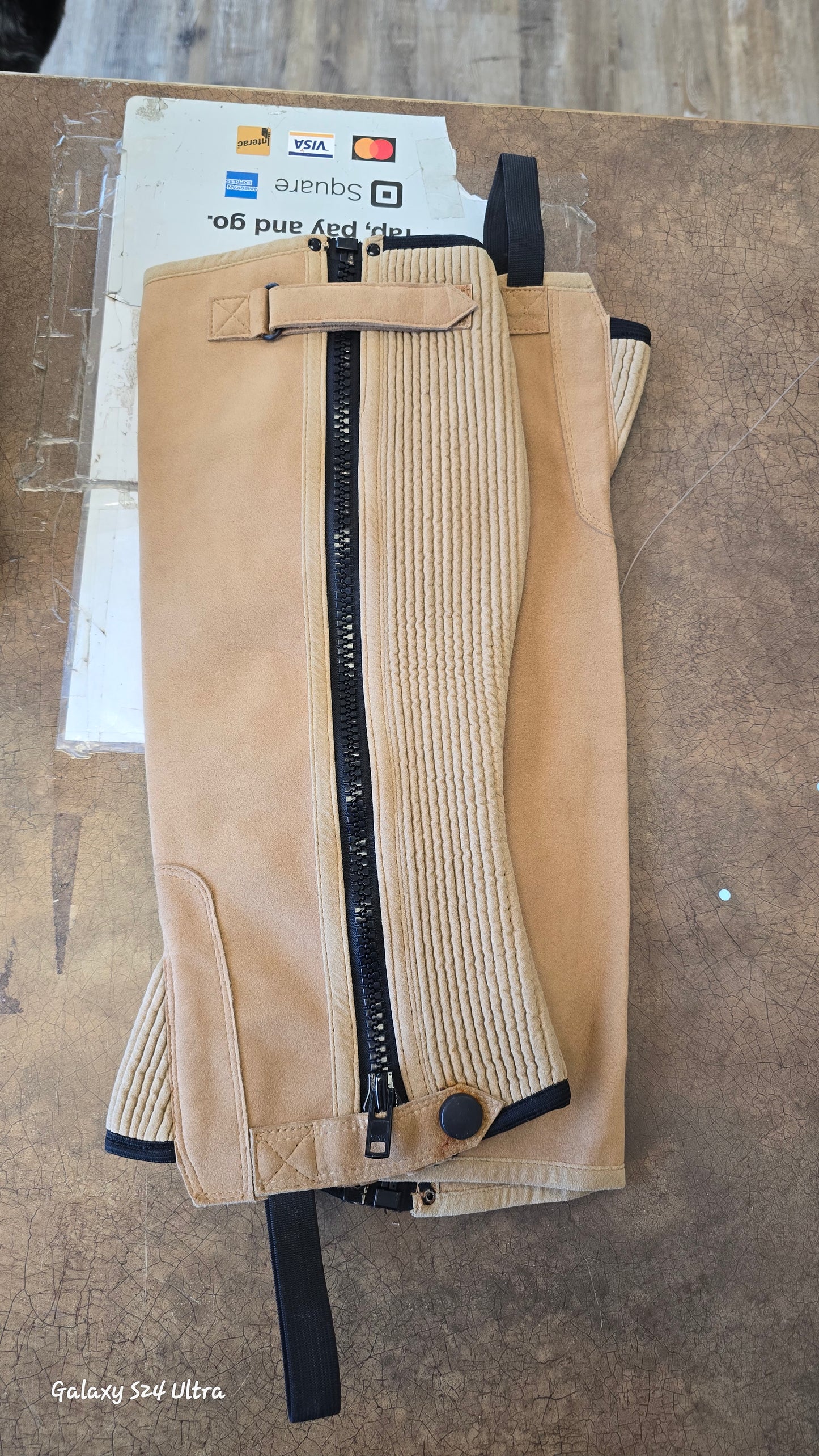 Beige Auken Half Chaps, XL