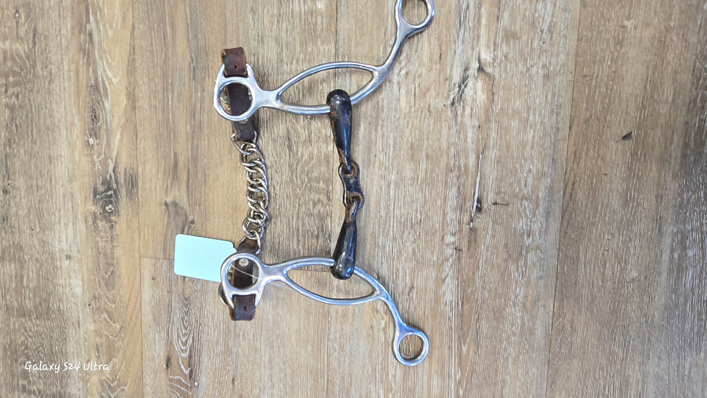 French Link Gag Bit, 5"