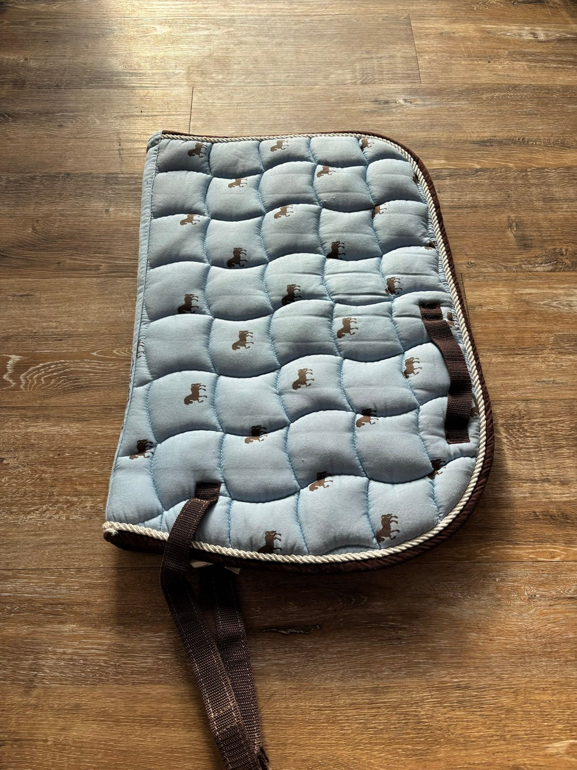 Light Blue Shedrow English Saddle Pad, Pony