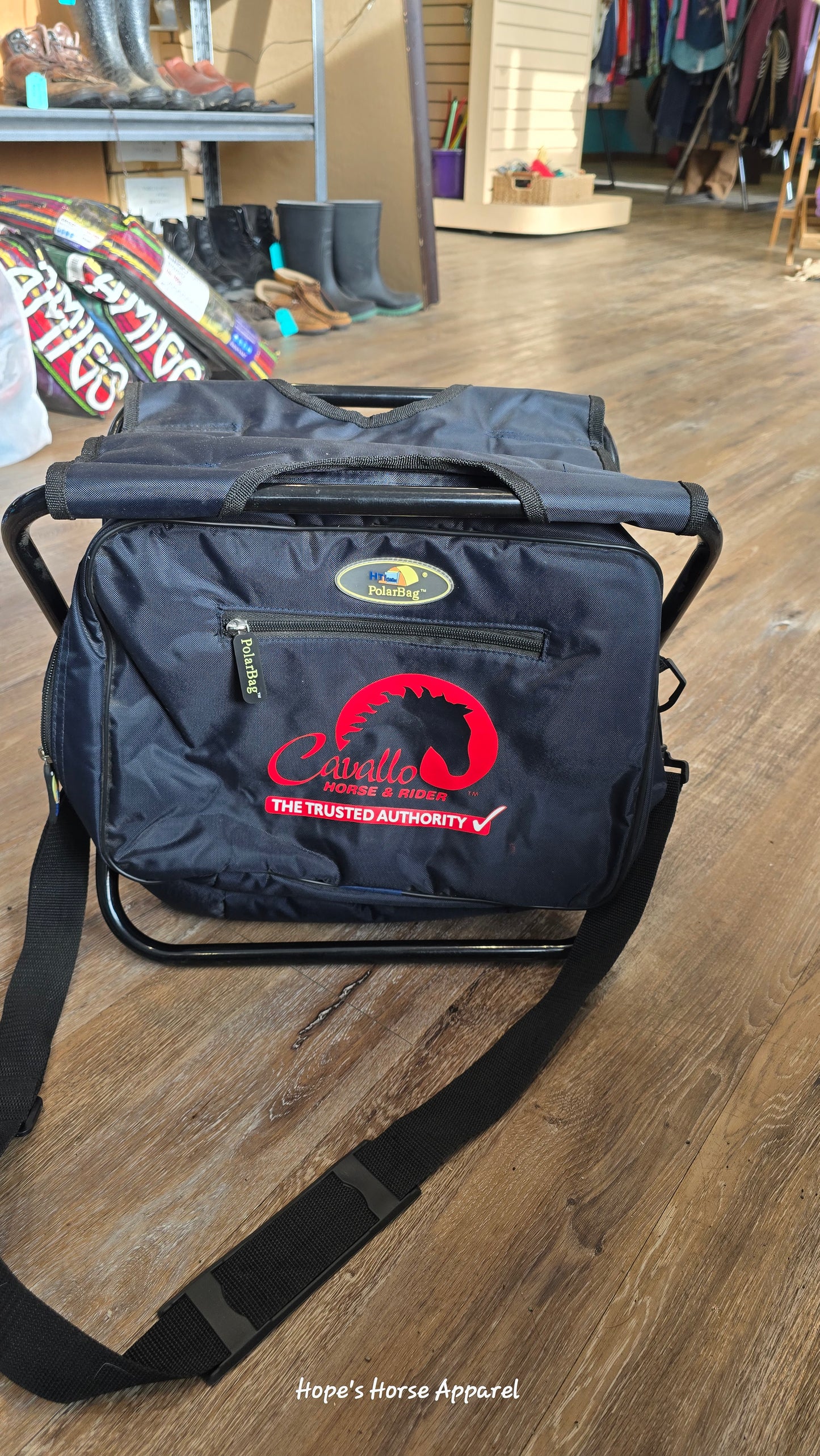 Fold out seat with attached cooler