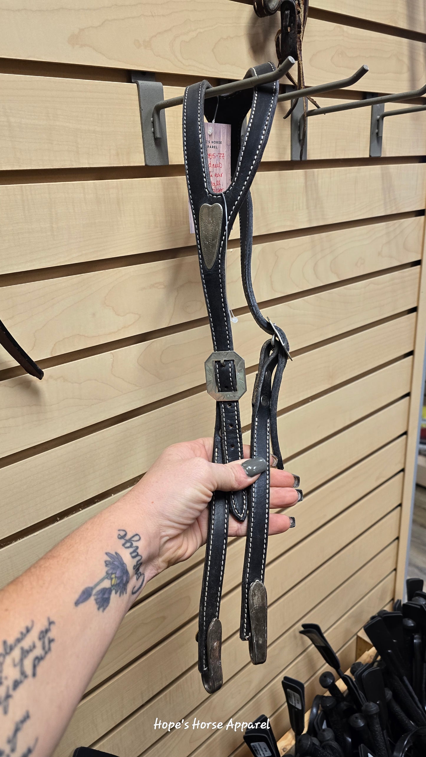 Brand new single ear Headstall with silver