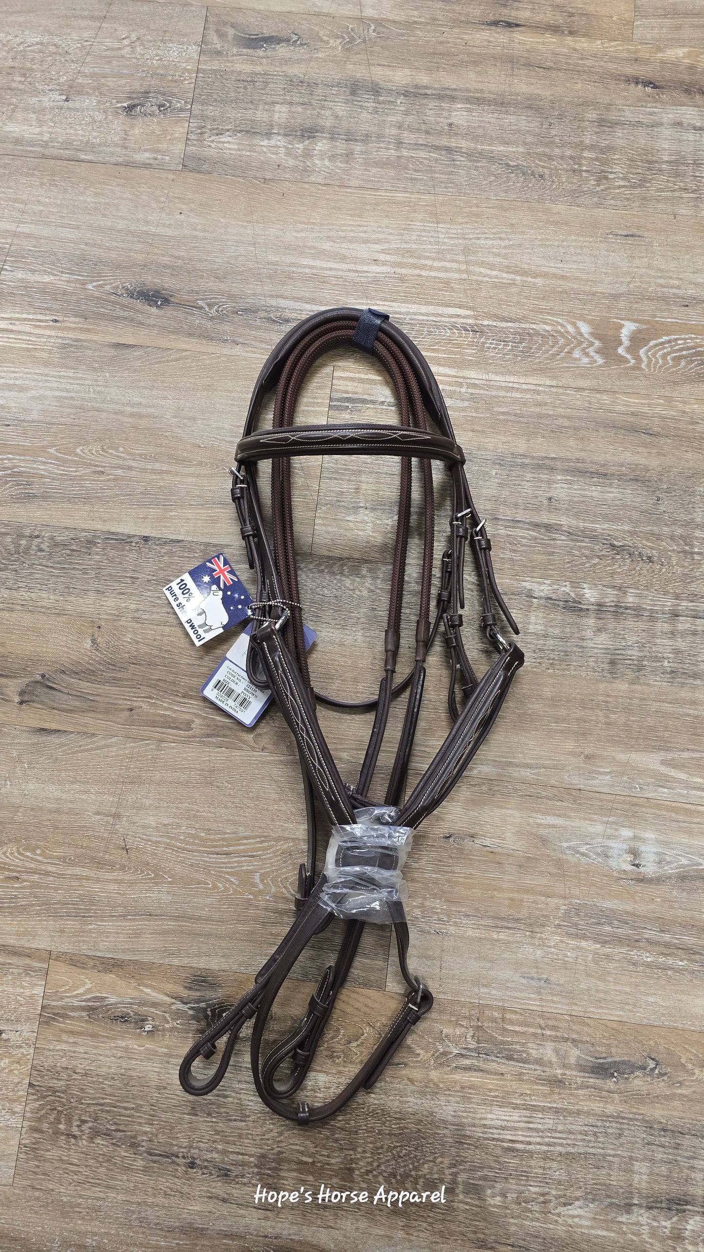 Collegiate Padded Figure 8 Bridle, Pony