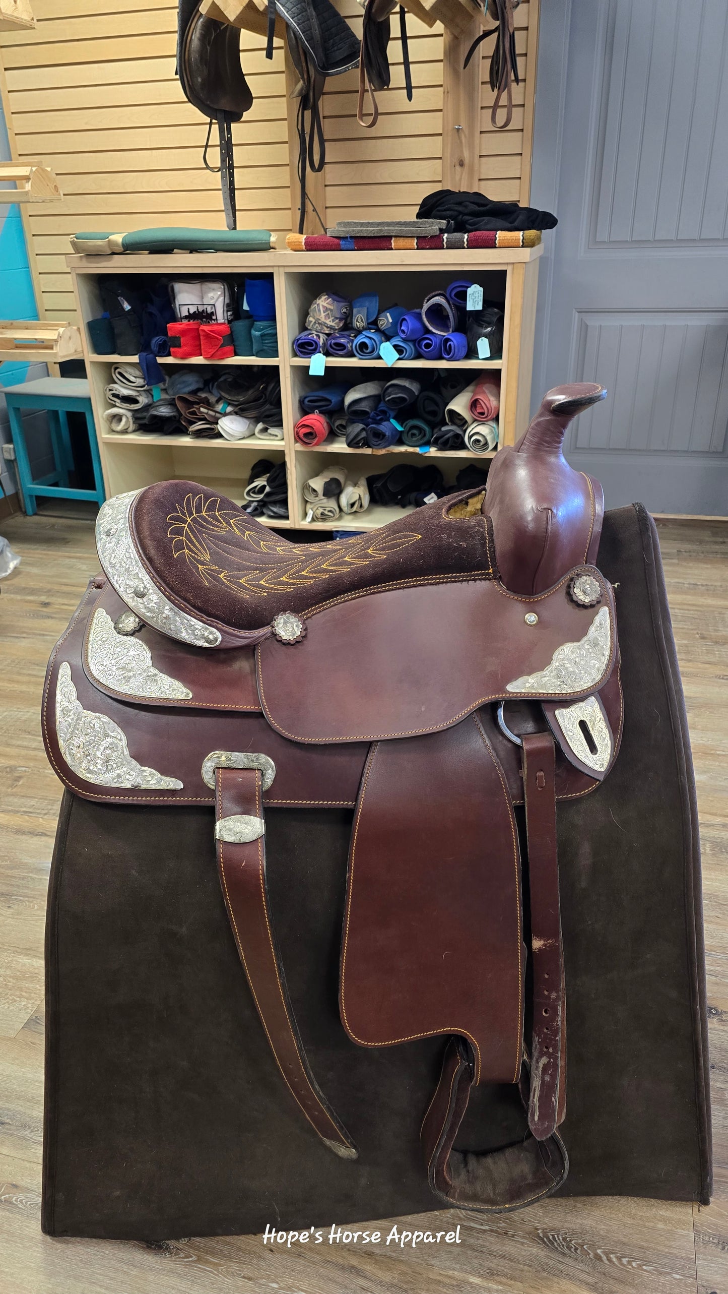 Western Saddle with Silver Accents