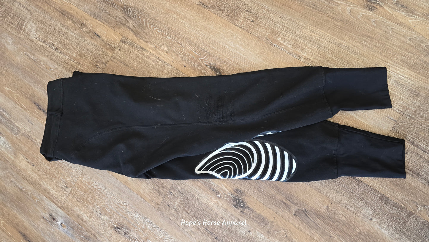 Black Equine Coutre Breeches, 34