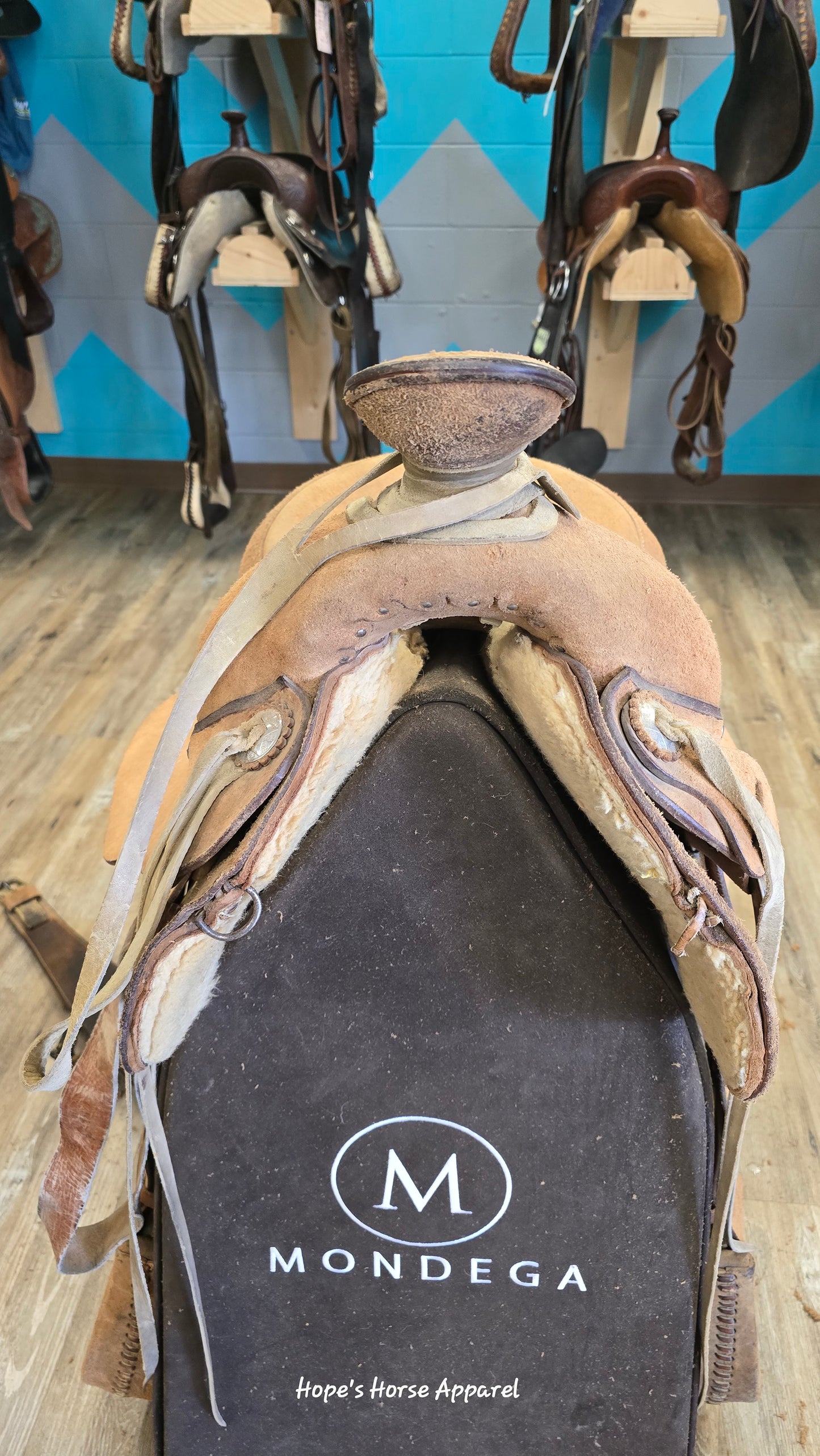 Grand Saddle Shop Roughout Rope Saddle