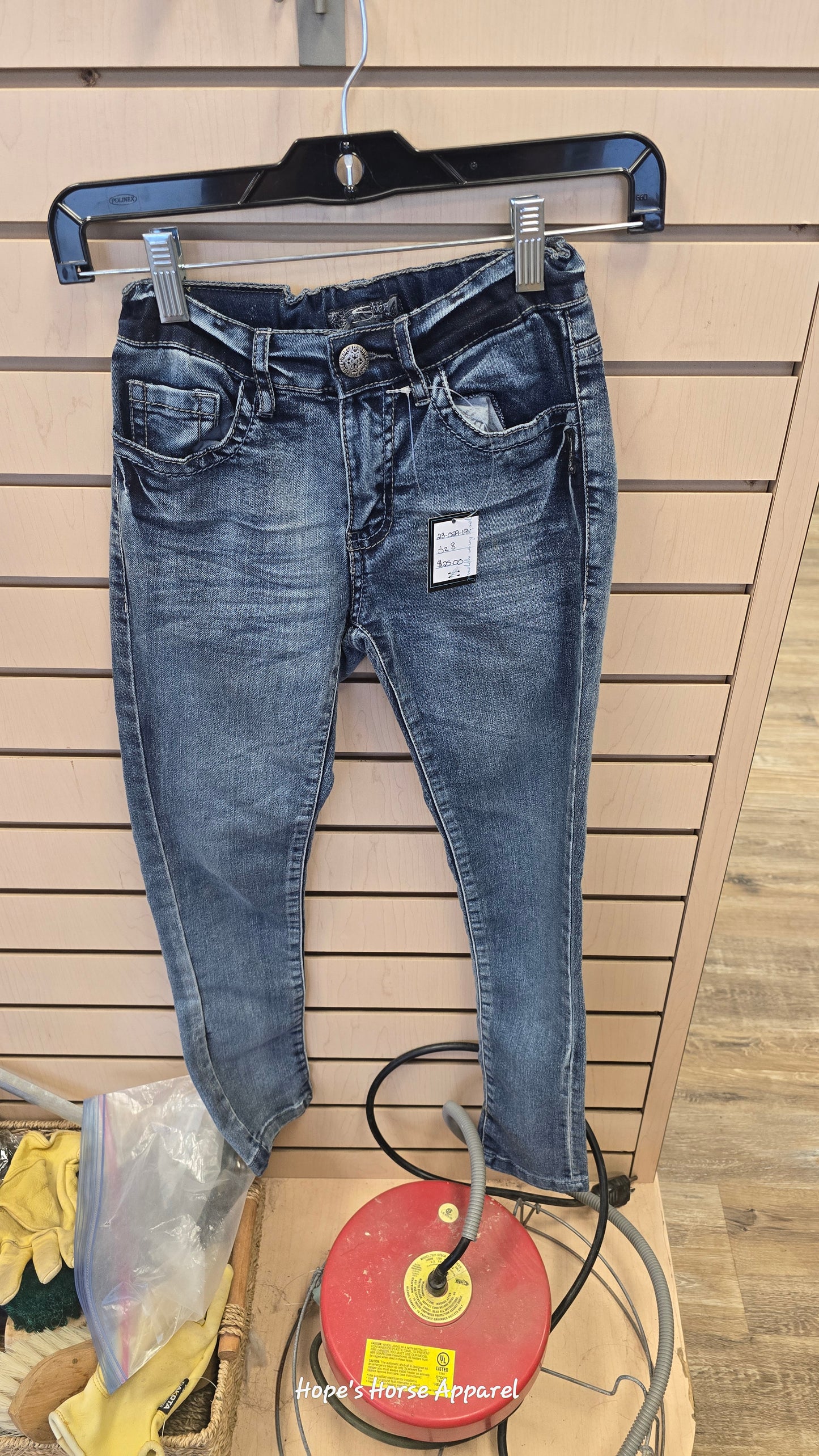 Silver Skinny Jeans, 8