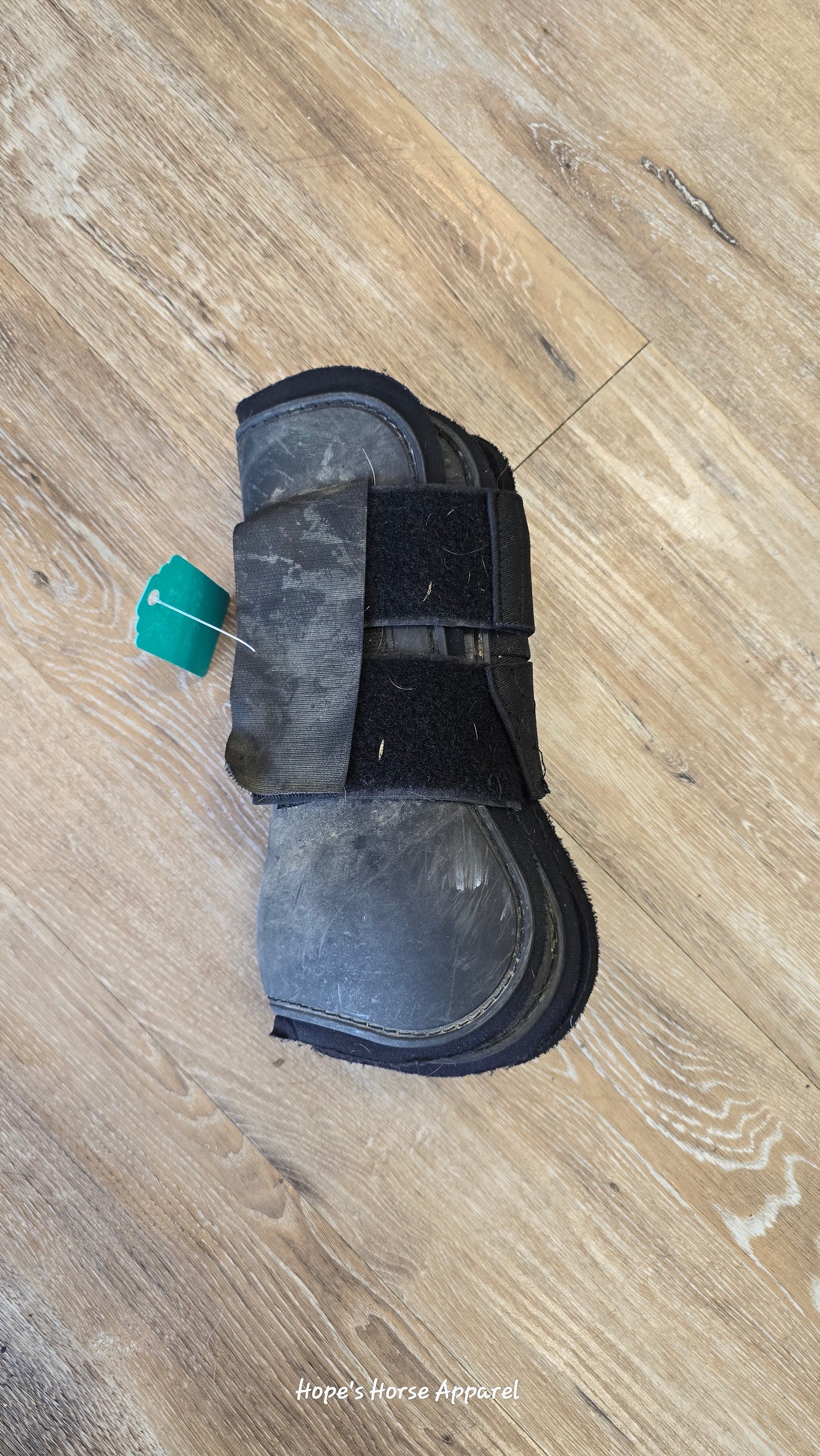 Black Hard Shell Open Front Splint Boots, Medium