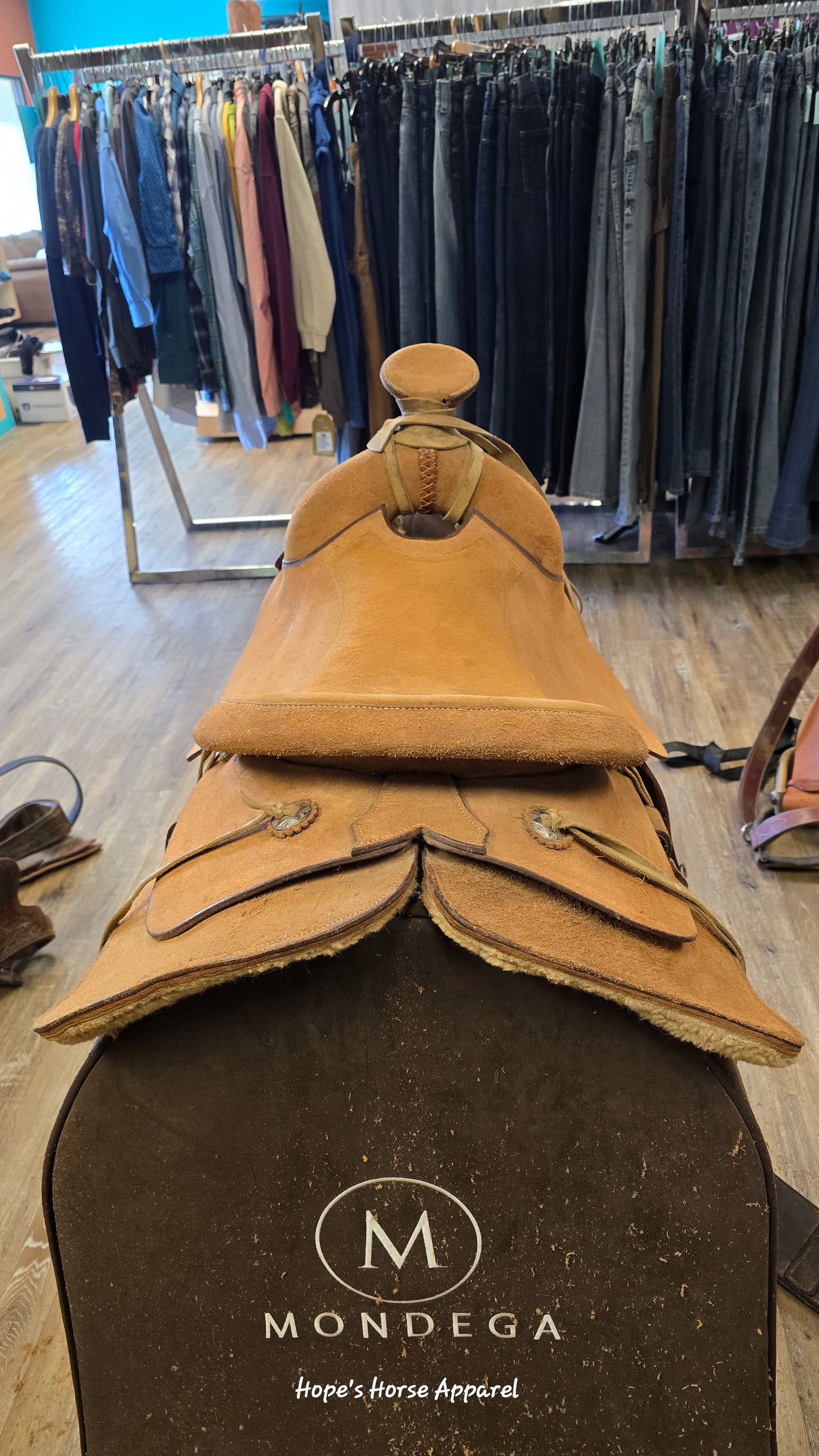 Grand Saddle Shop Roughout Rope Saddle
