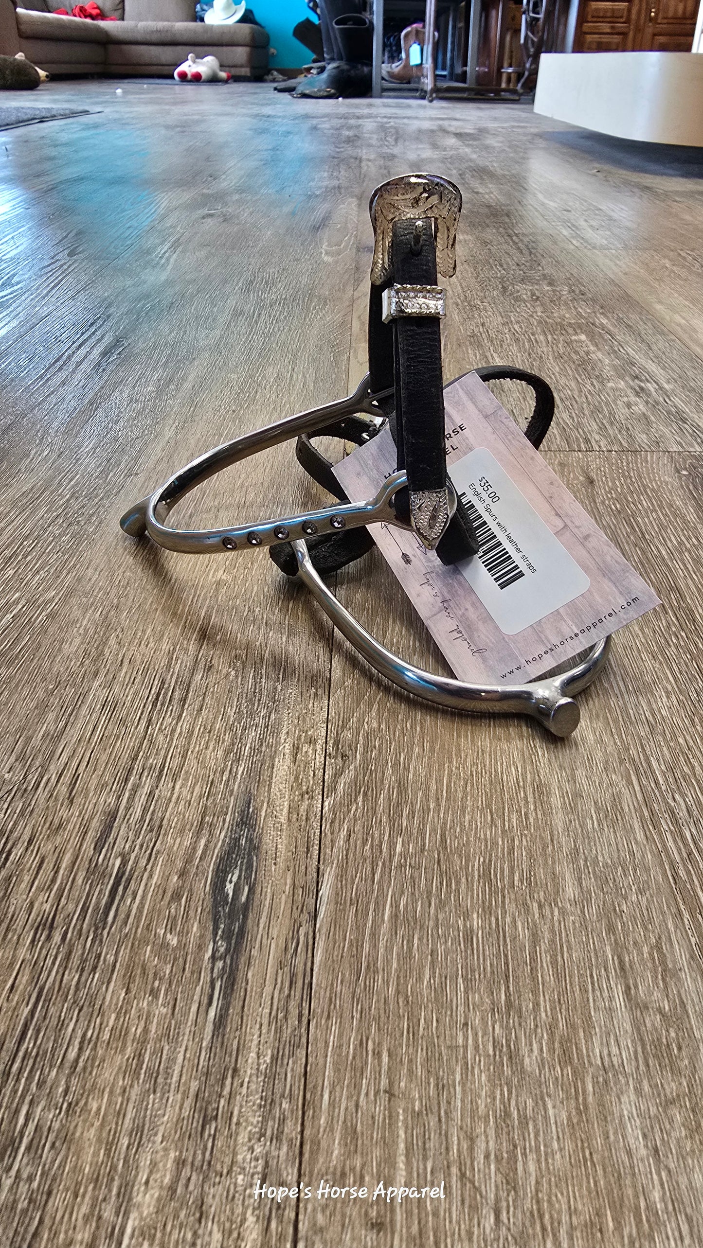 English Spurs with leather straps