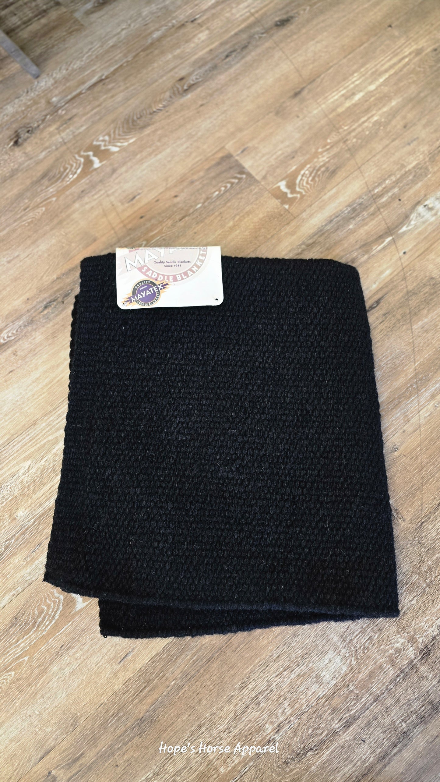 Black Maytex Wool Saddle Blanket