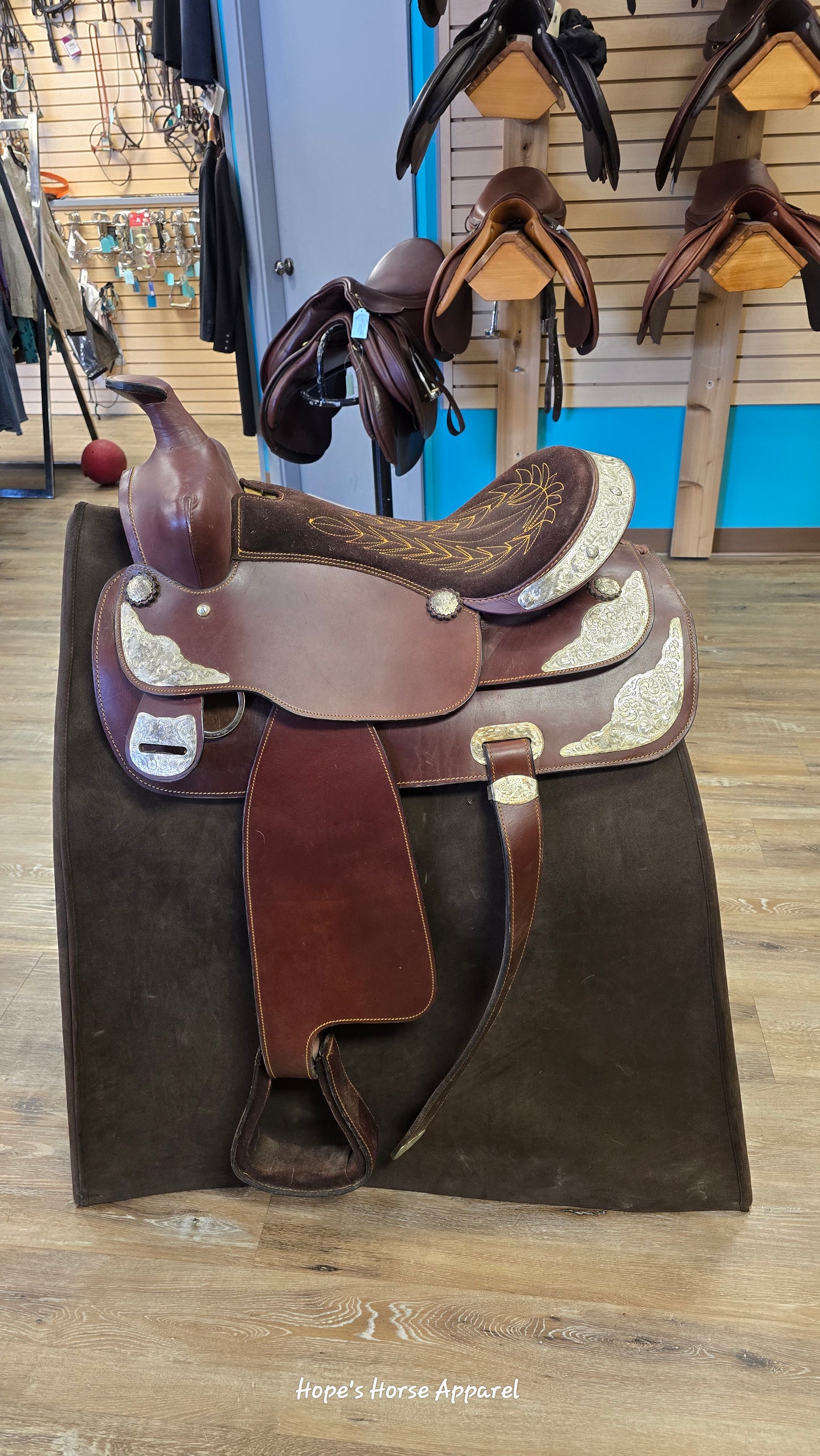 Western Saddle with Silver Accents