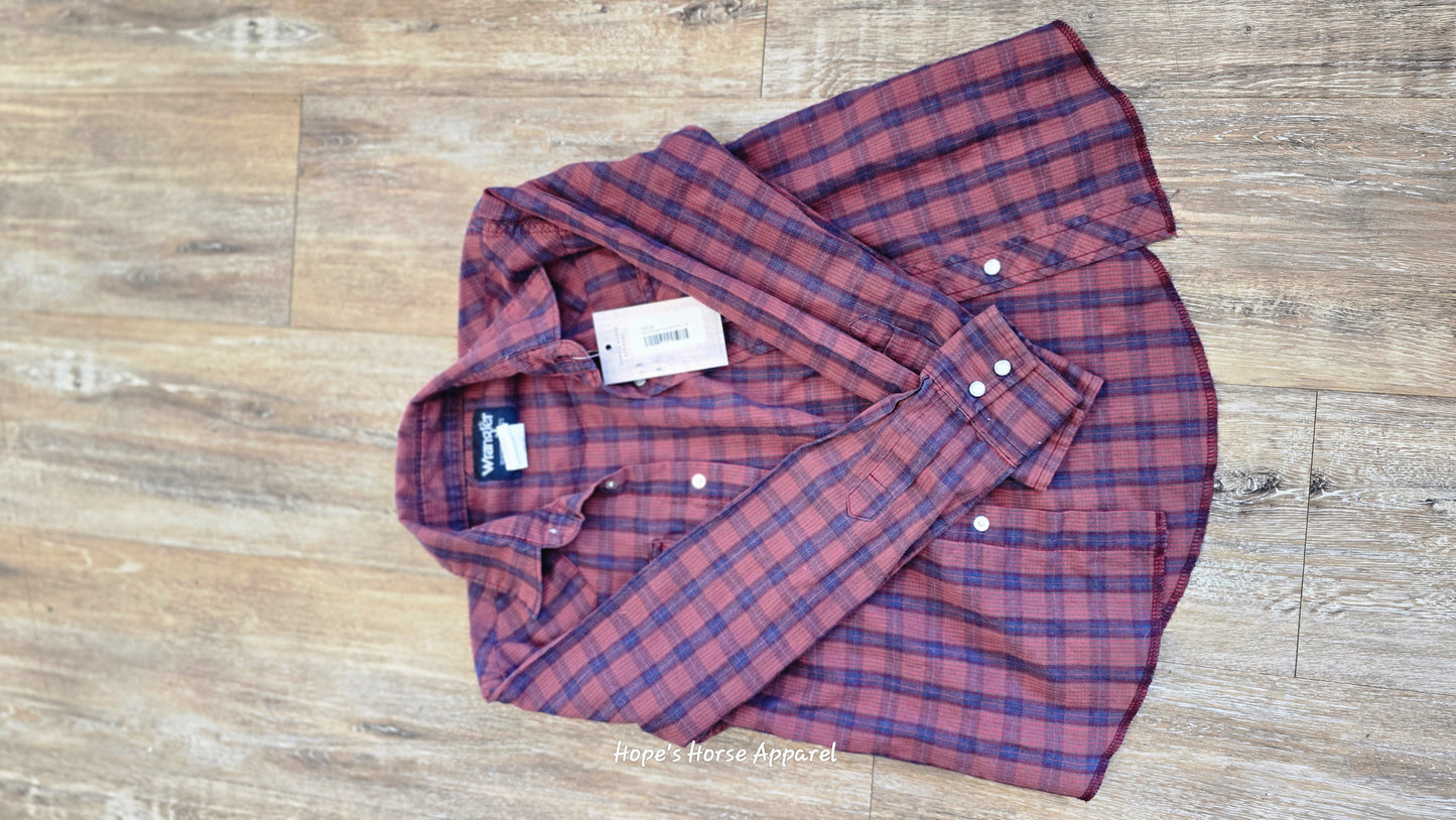 Red Wrangler Western Shirt, 7/8