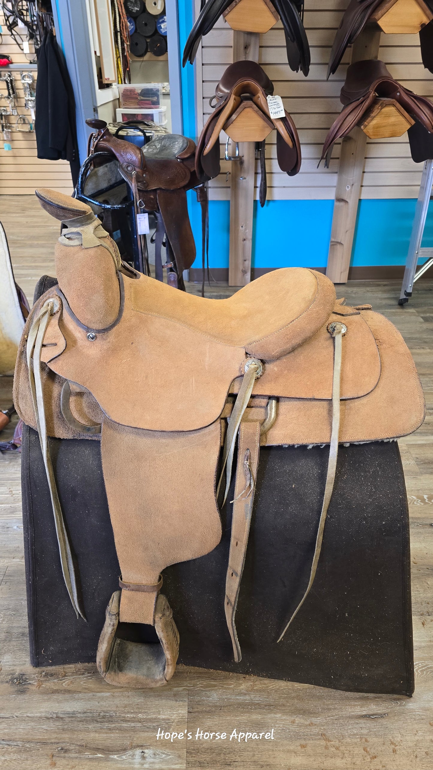 Grand Saddle Shop Roughout Rope Saddle