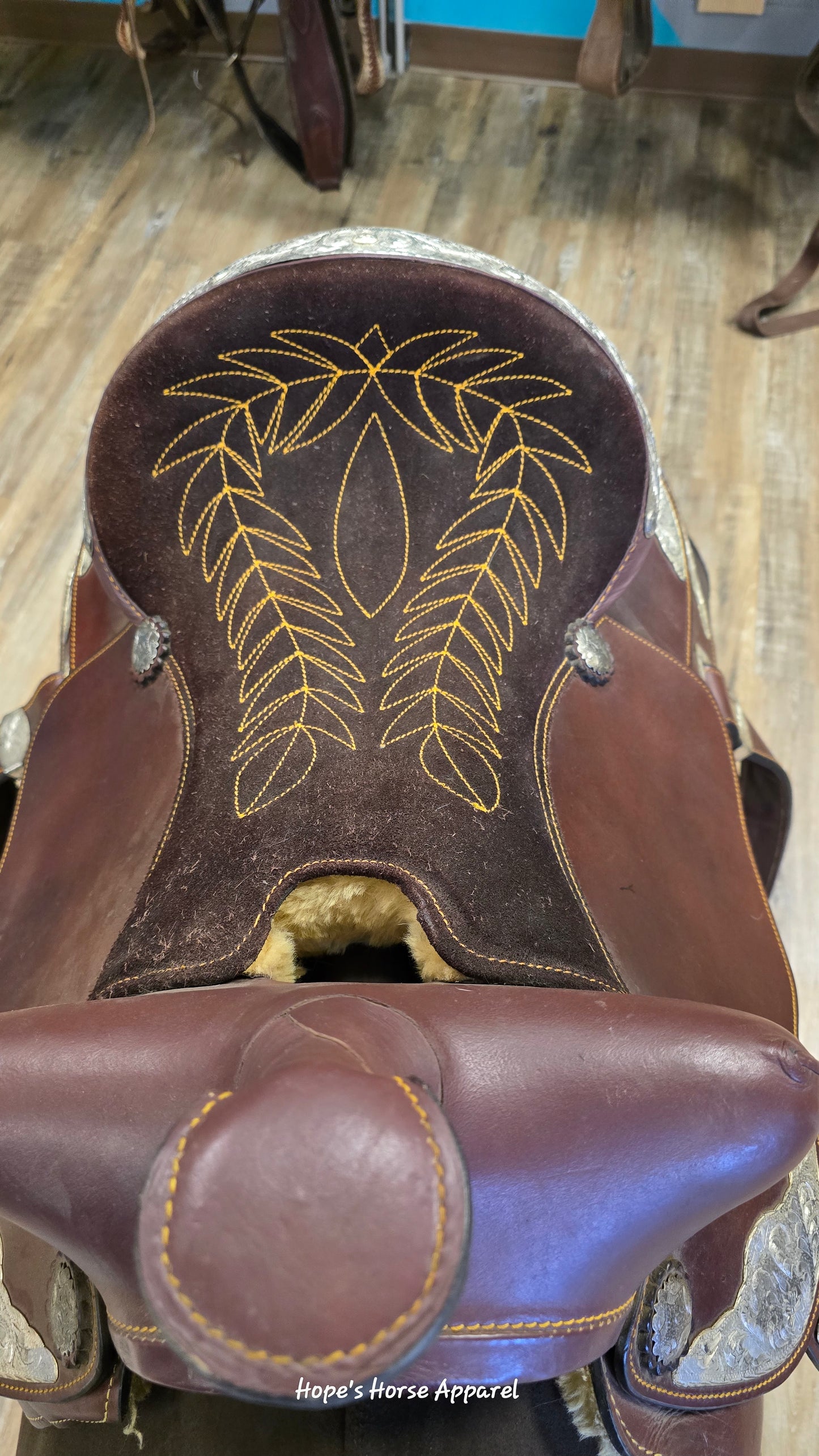 Western Saddle with Silver Accents