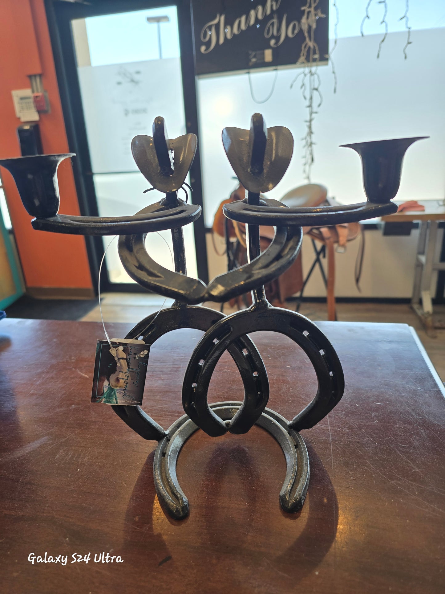 Horse Shoe Candle Holder