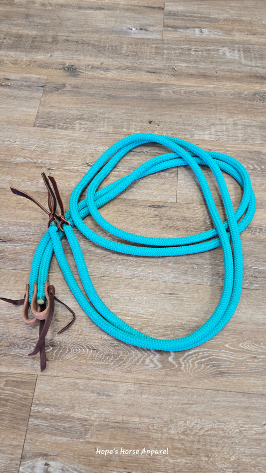 Turquoise Hope's Horse Apparel Split Reins, 8'
