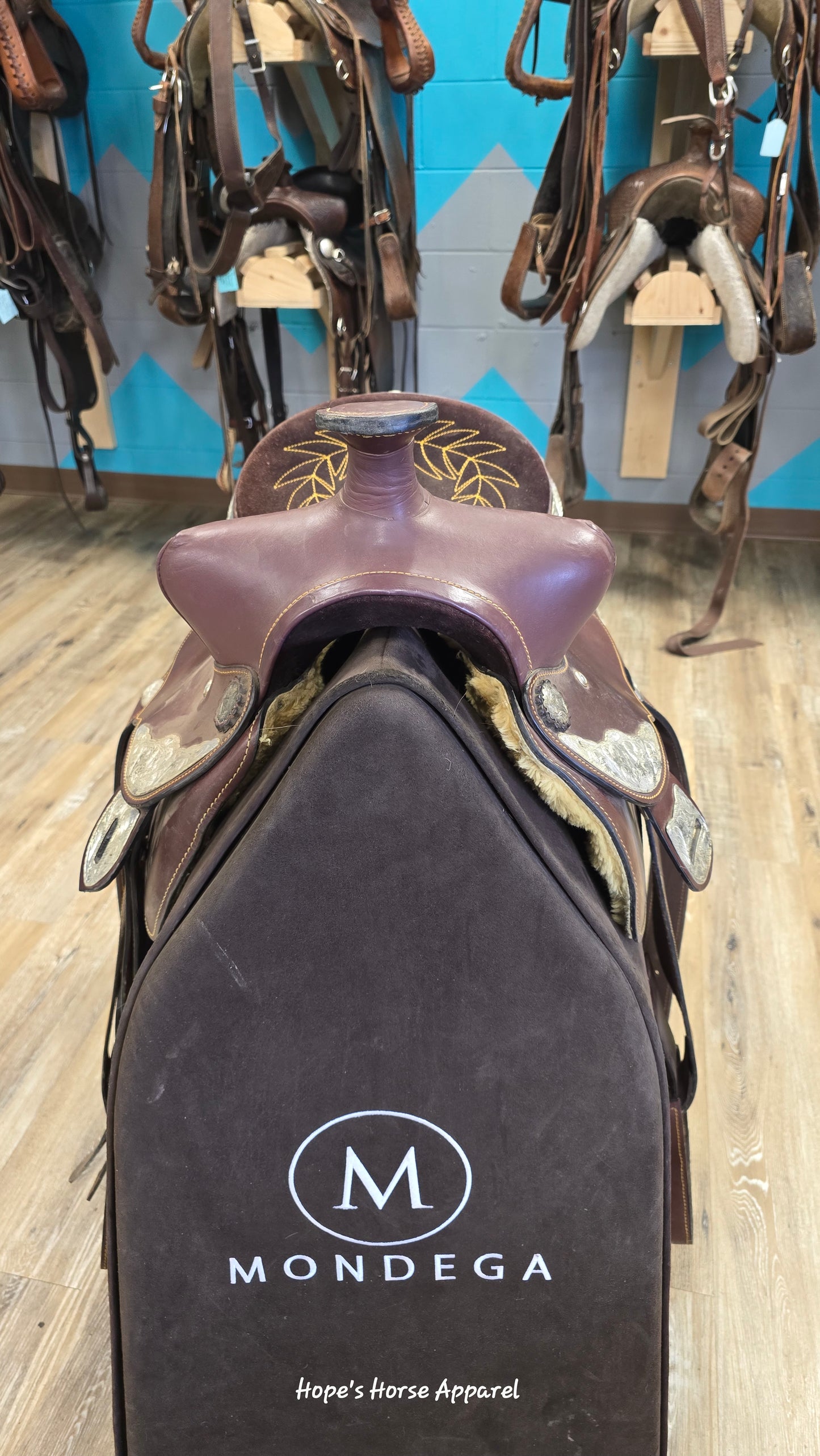 Western Saddle with Silver Accents