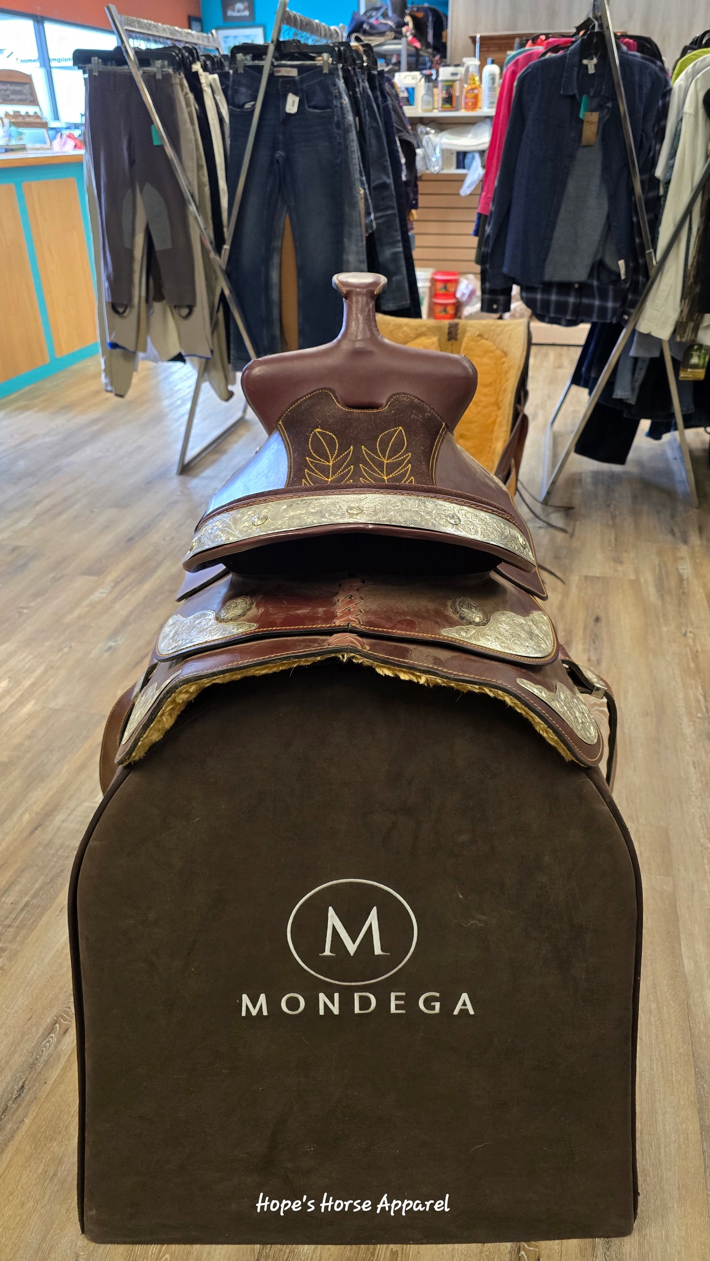 Western Saddle with Silver Accents