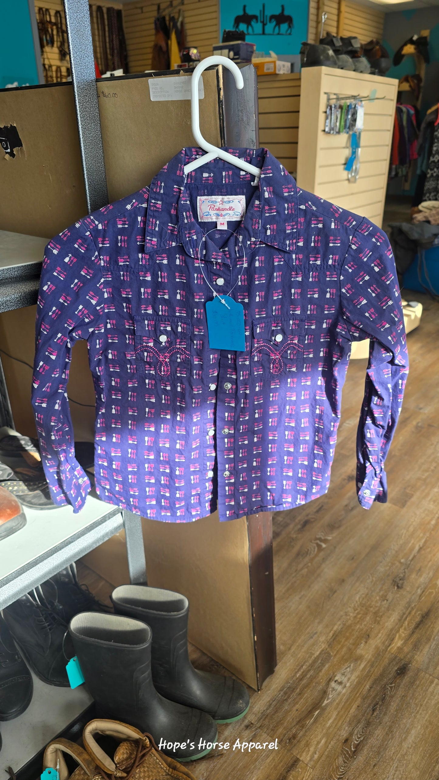 Panhandle Youth Western Shirt, Medium