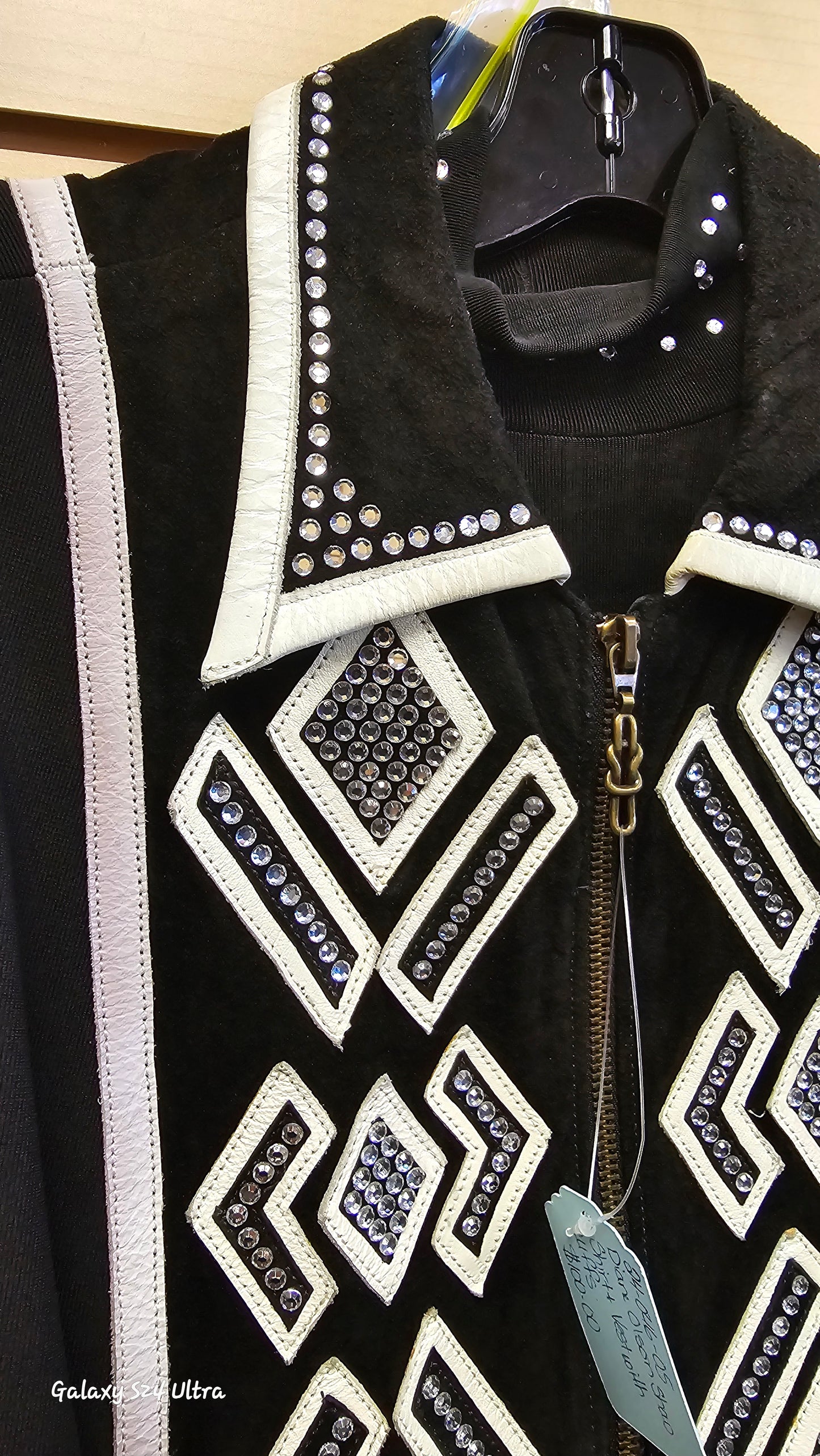 Black & White Diane Olson Show Shirt & Vest, Medium