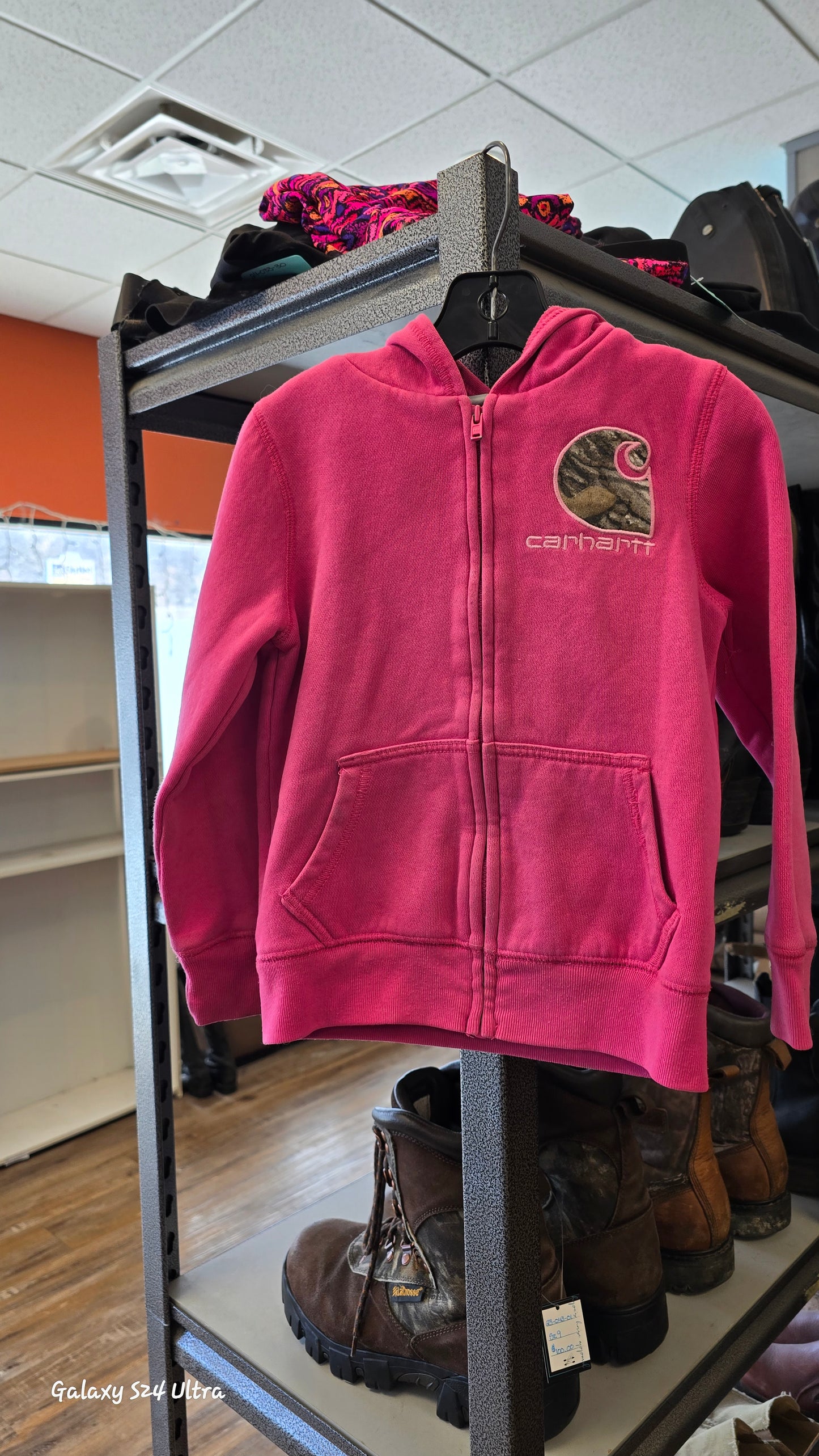 Pink Carhartt Girls Hoody, 4