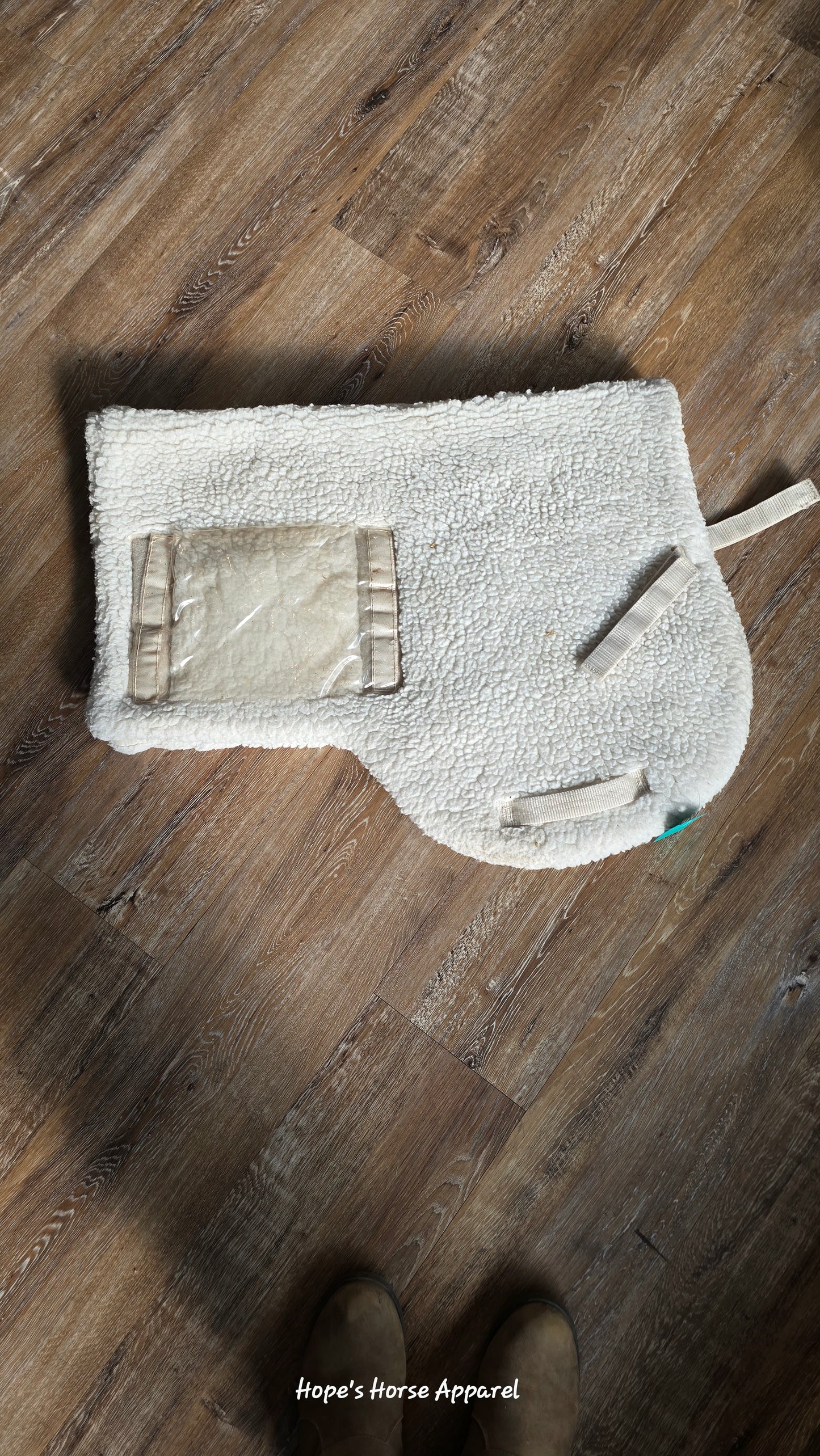 White  English Saddle Pad