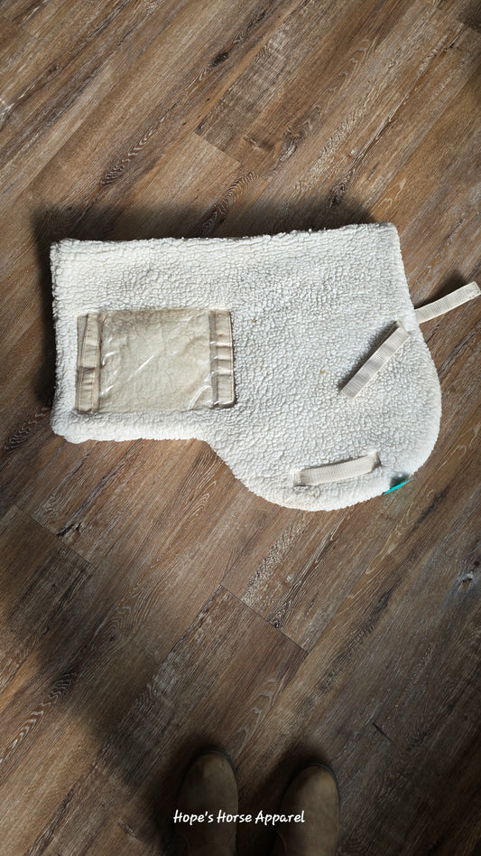 White  English Saddle Pad