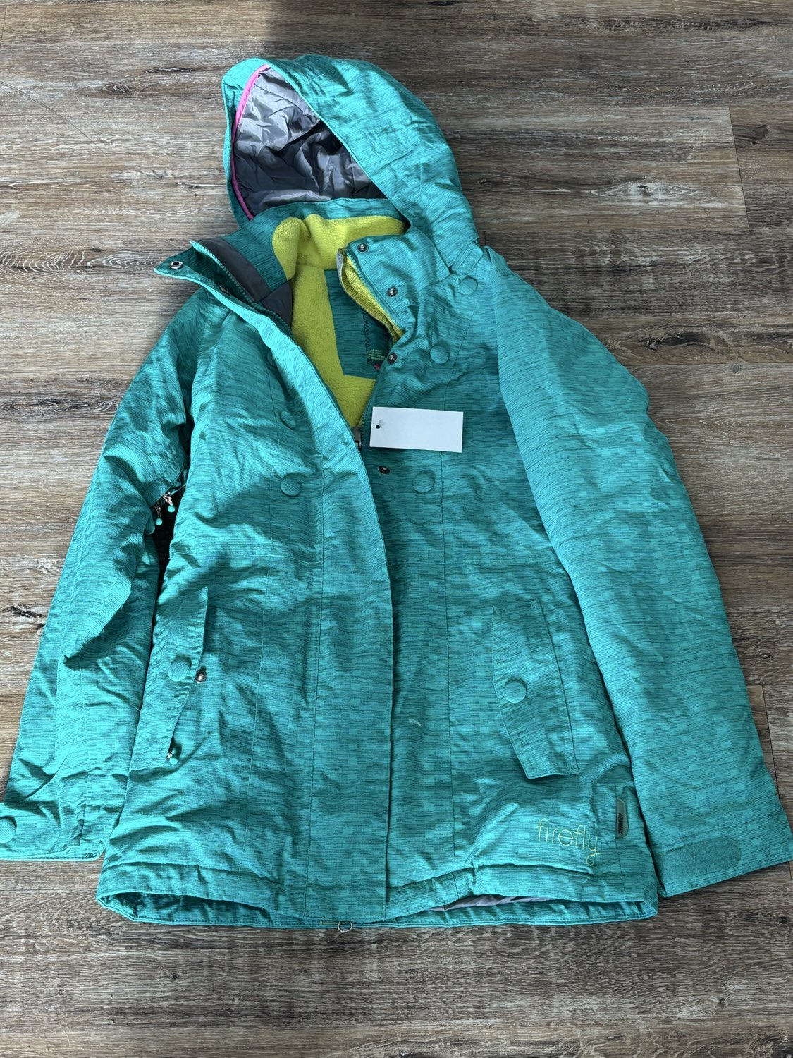 Turquoise Firefly Winter Jacket, xs