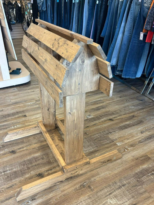 Wooden saddle rack