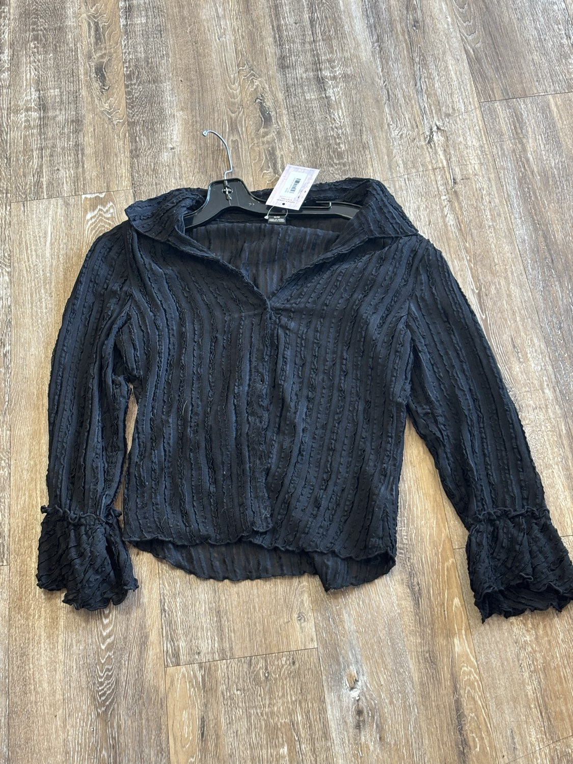 Black Guess Sheer Top, Medium