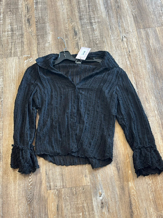 Black Guess Sheer Top, Medium