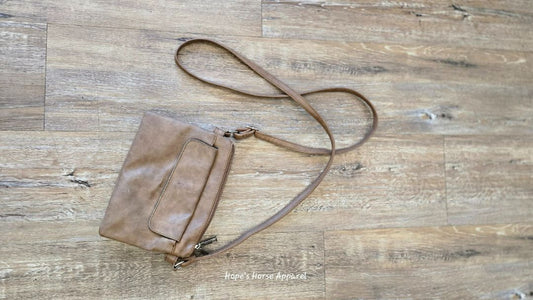 brown leather purse