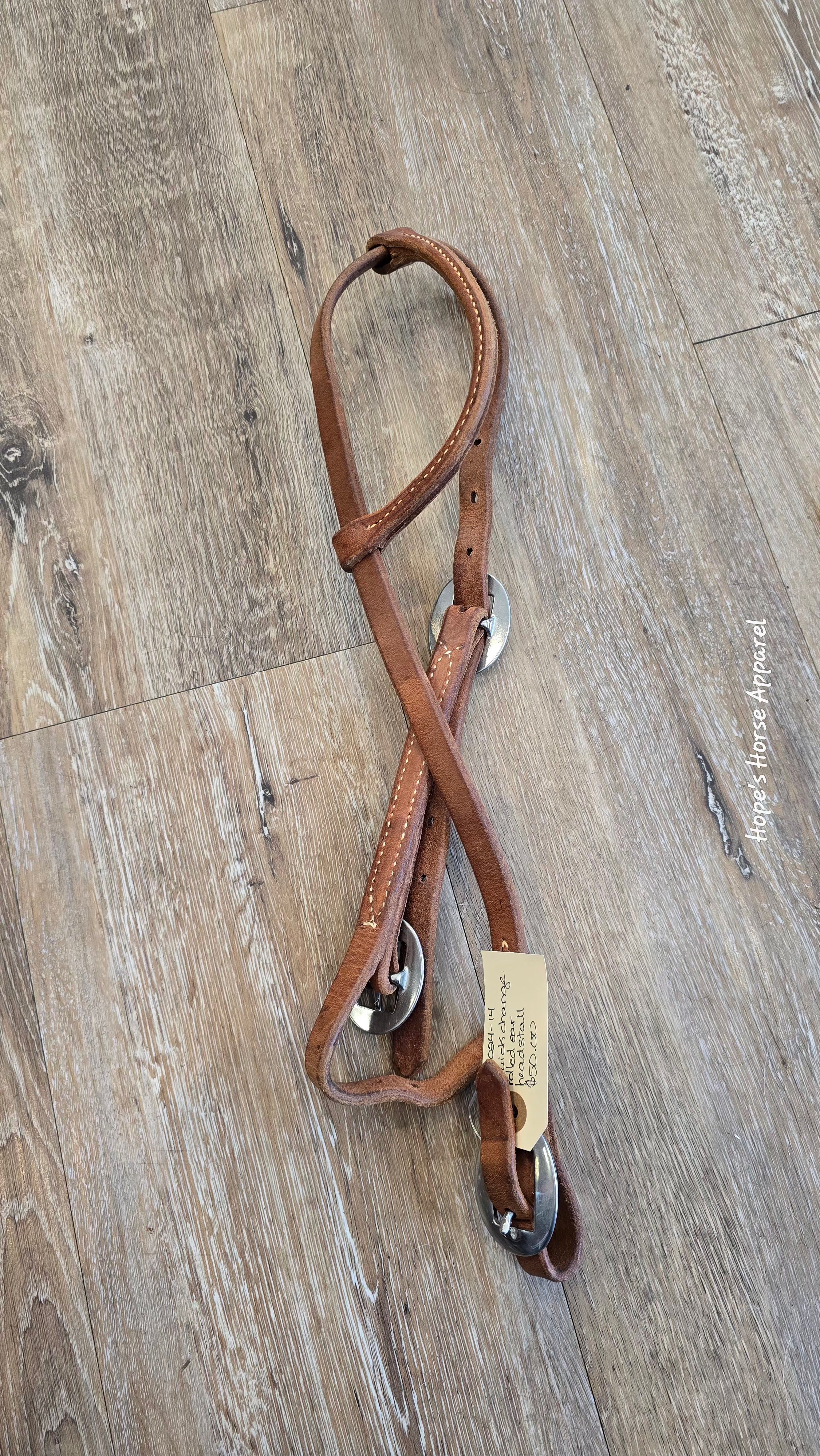 Quick Change Rolled Ear Headstall