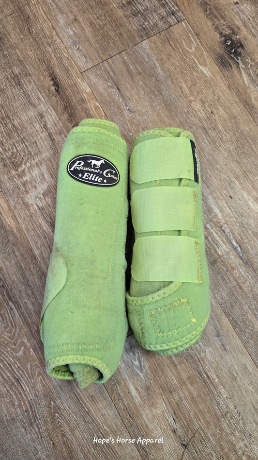 Lime Green Professional Choice Elite Full Set Splint Boots, Medium