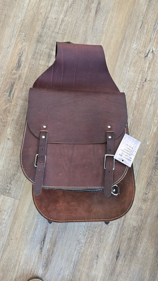 Brand new leather saddle bags