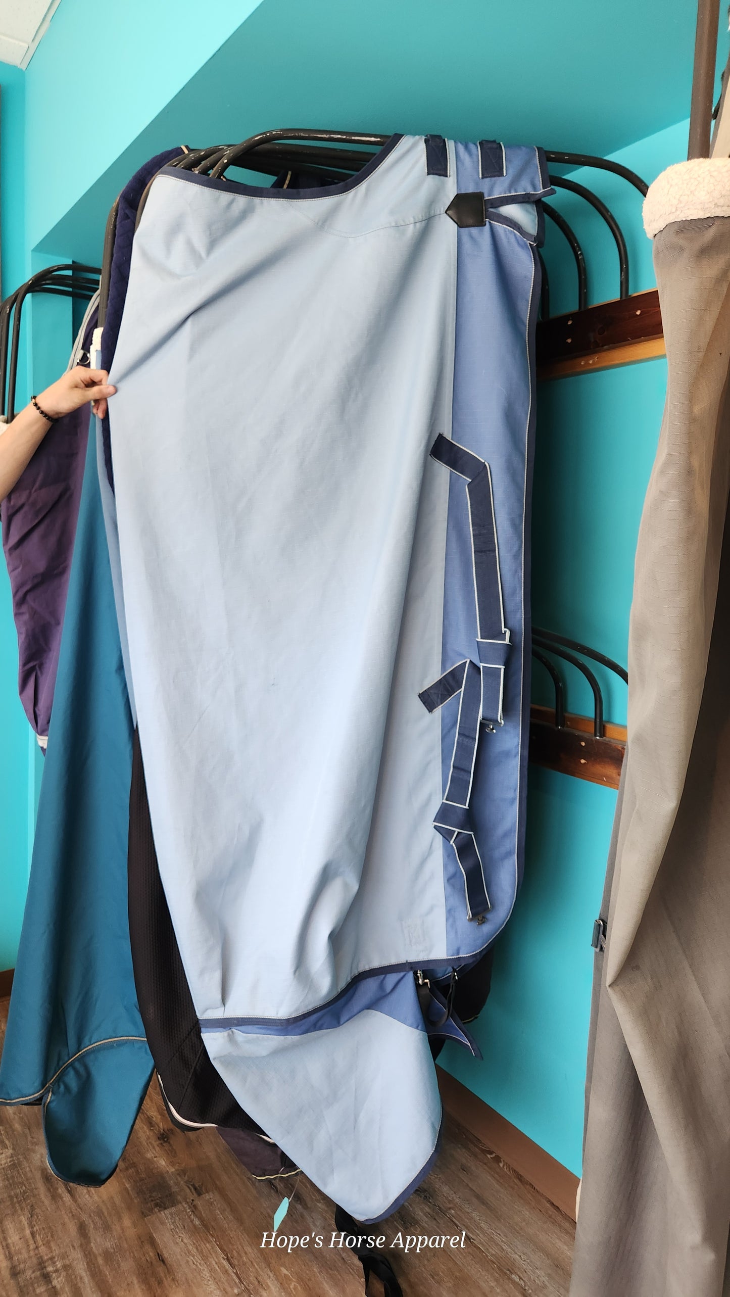 Blue Weatherbeeta Rain Sheet