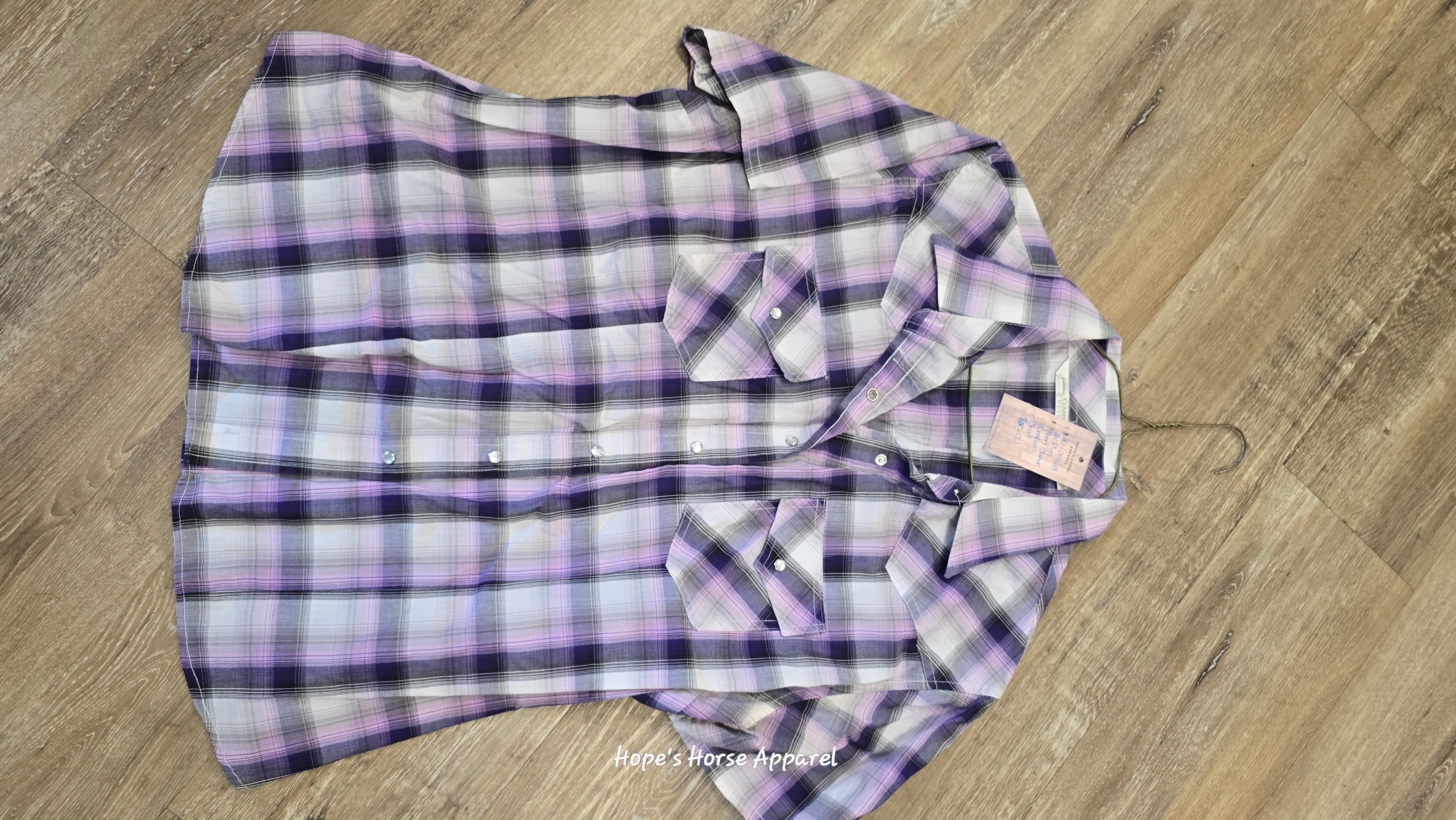 Cumberland Outfitters Short Sleeve Western Shirt, 2x plus