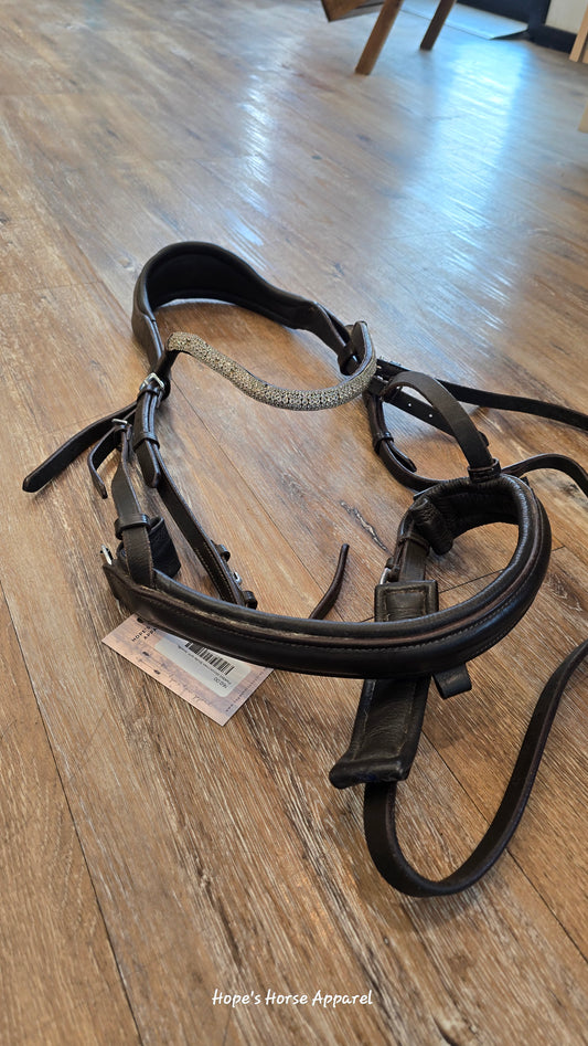 Padded Monocrown Bridle with Jewelled Browband