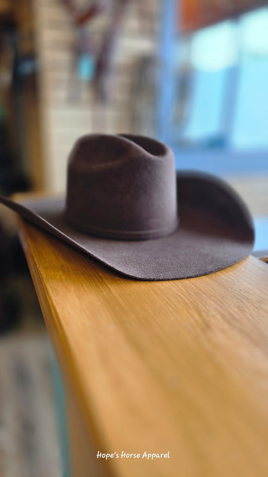 Brown Ariat Felt Cowboy Hat, 6 7/8