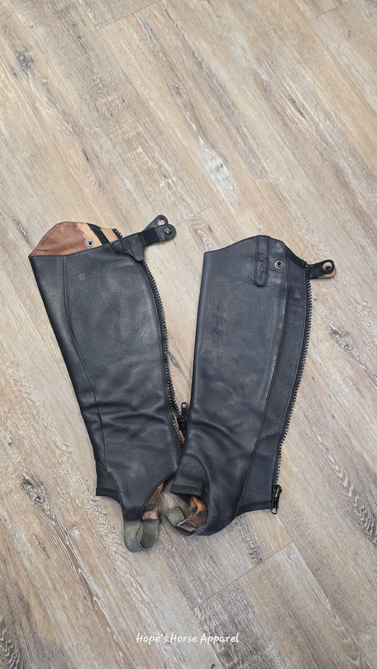 Leather Half Chaps, Small