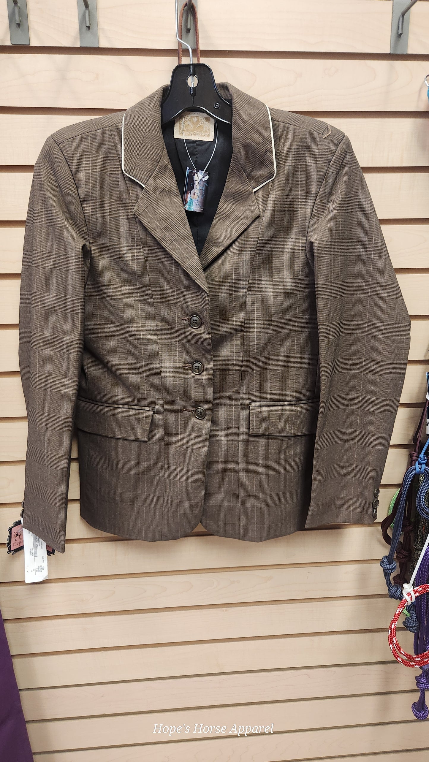 Brown Equine Coutre Show Jacket, 14