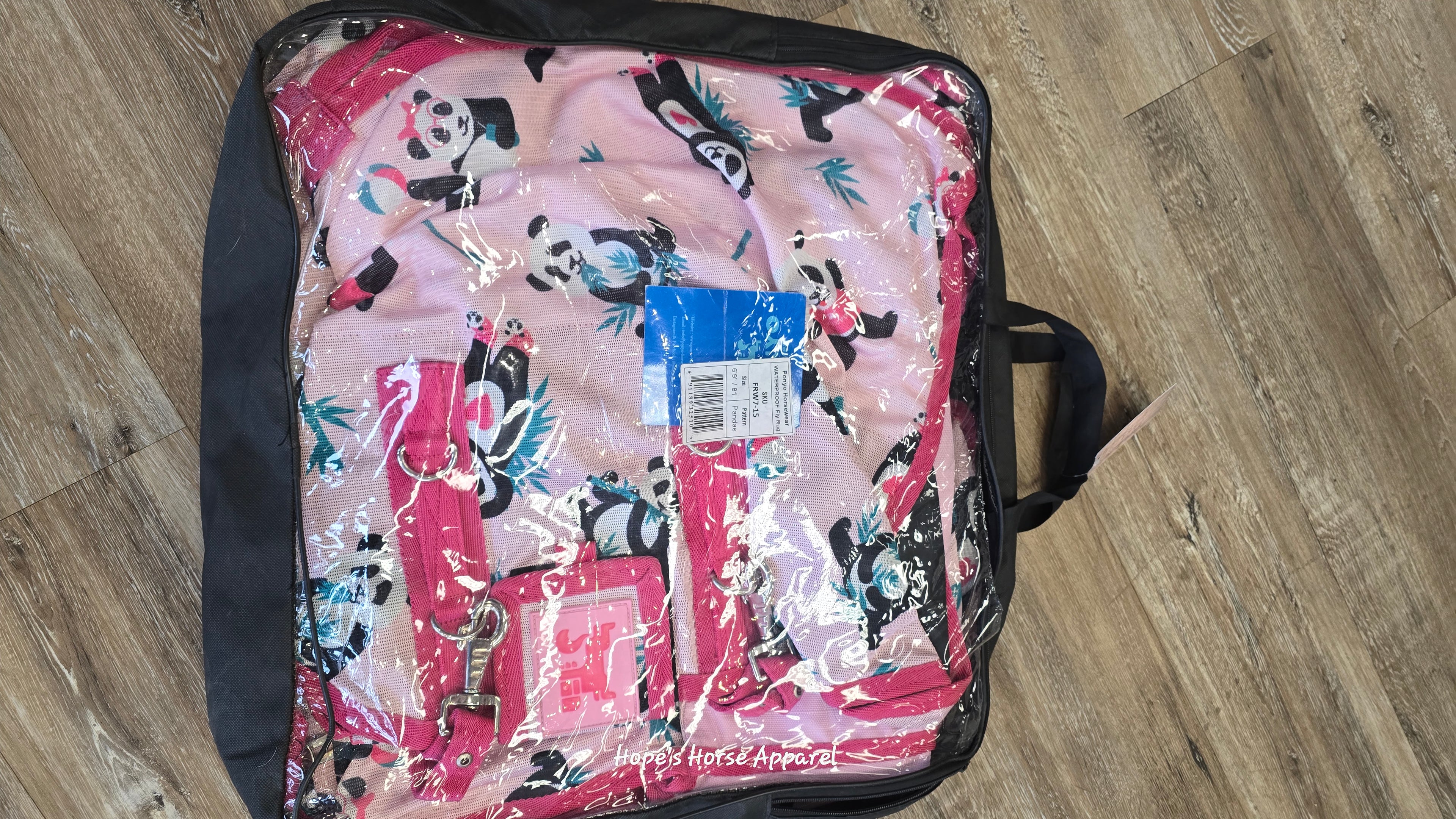 Pink Panda Ponyo Rain & Fly with attached neck & fly mask, 81