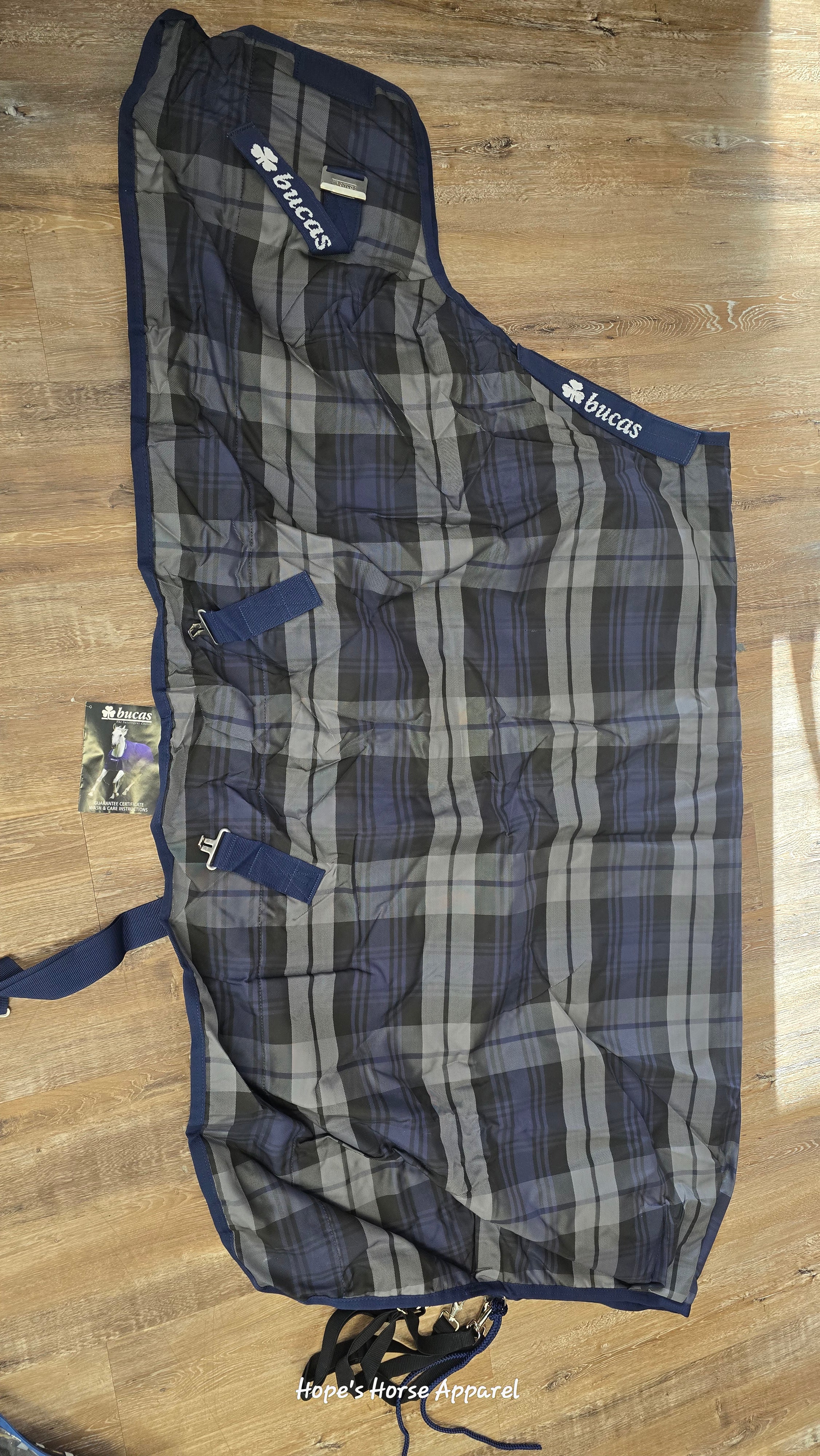 Plaid Bucas Stable Light Rain Sheet, 69"