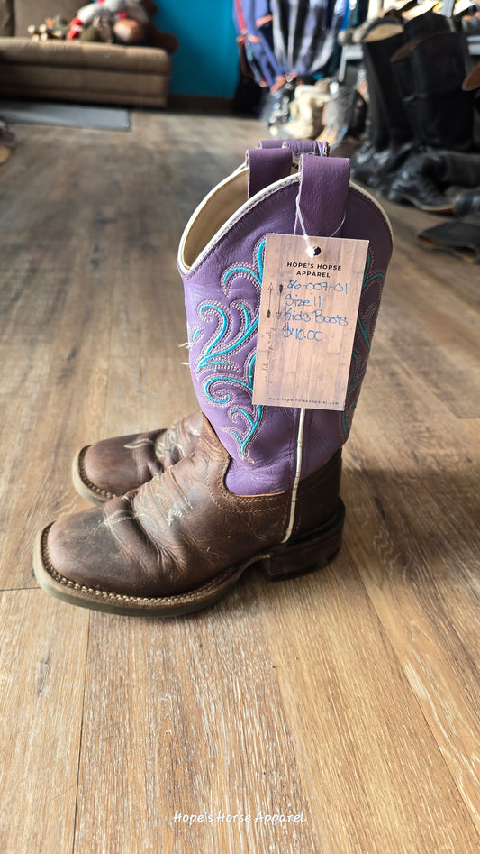 Old West Kids Cowboy Boots, 11