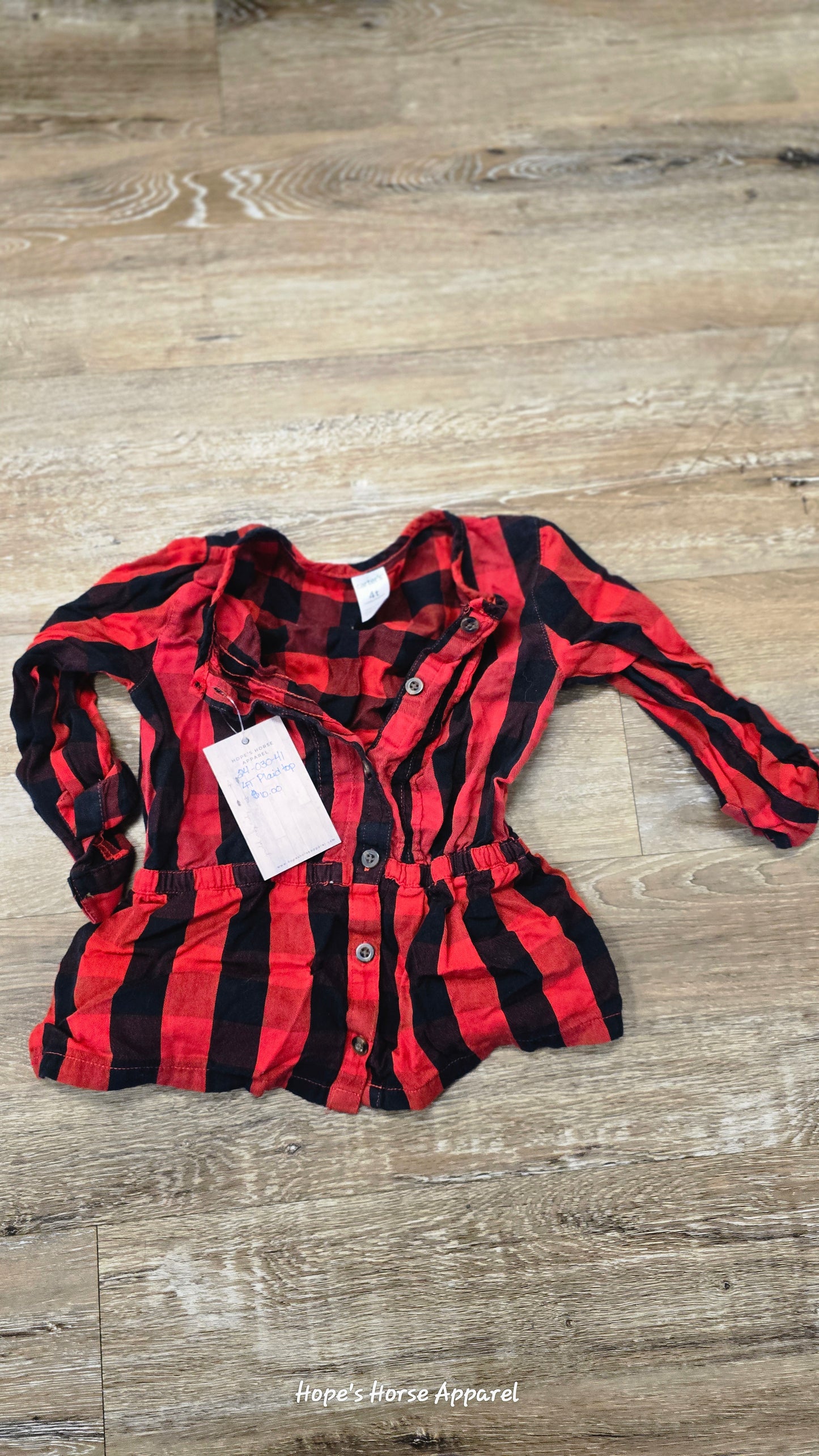 Plaid Top, 4T