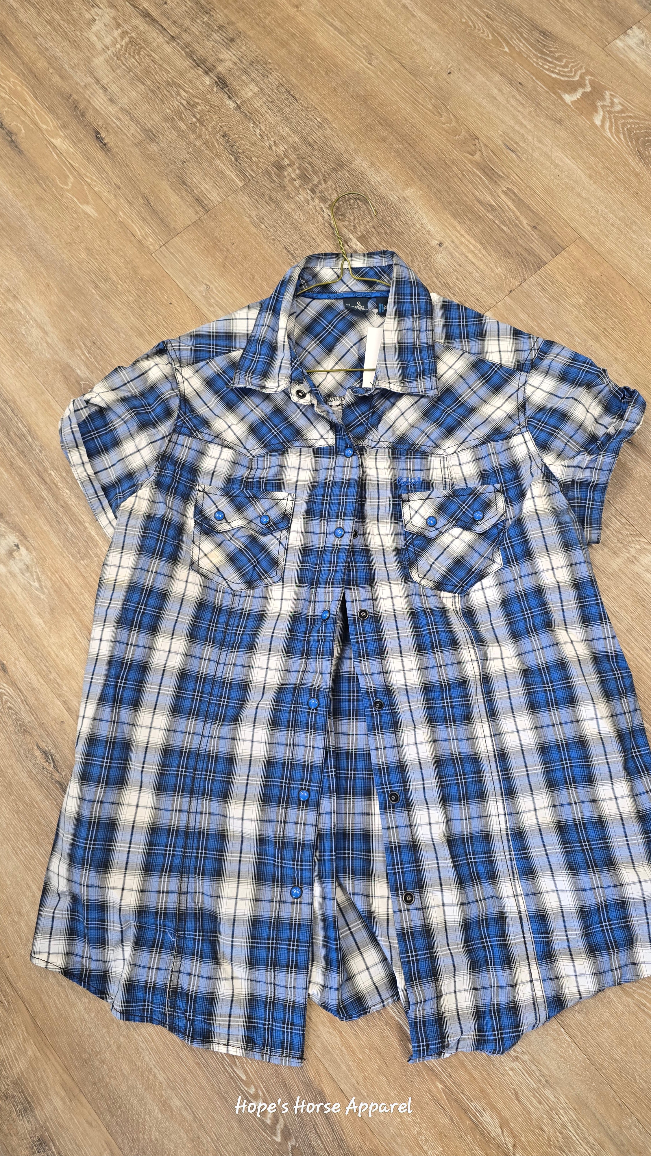 Cruel Girl Short Sleeve Western Shirt, xl
