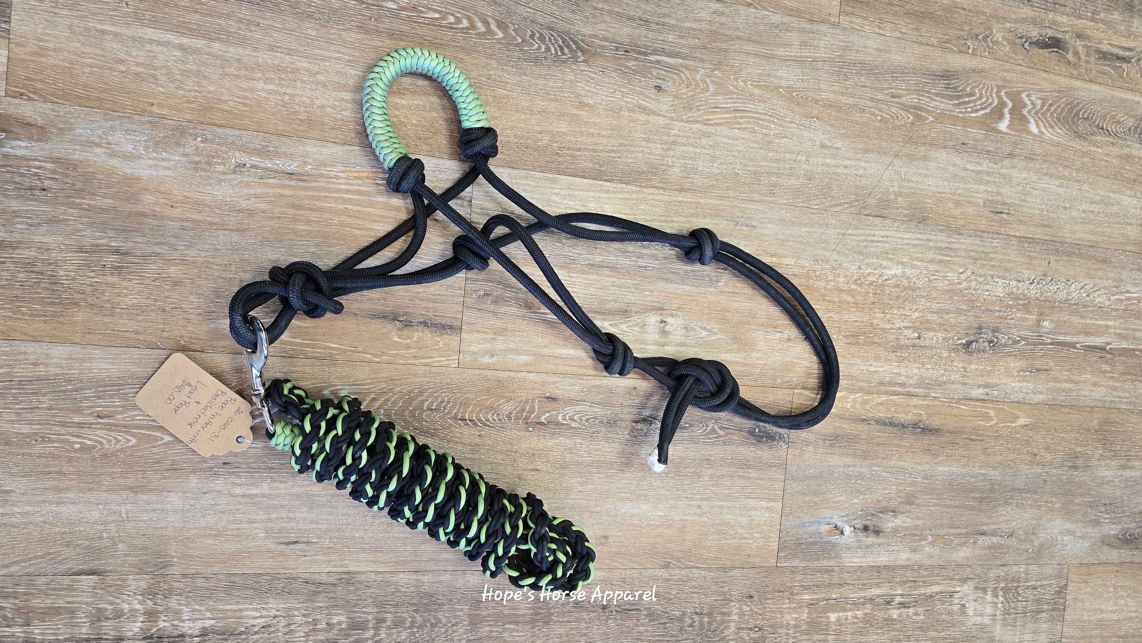 Rope Halter with Braided Nose and Lead