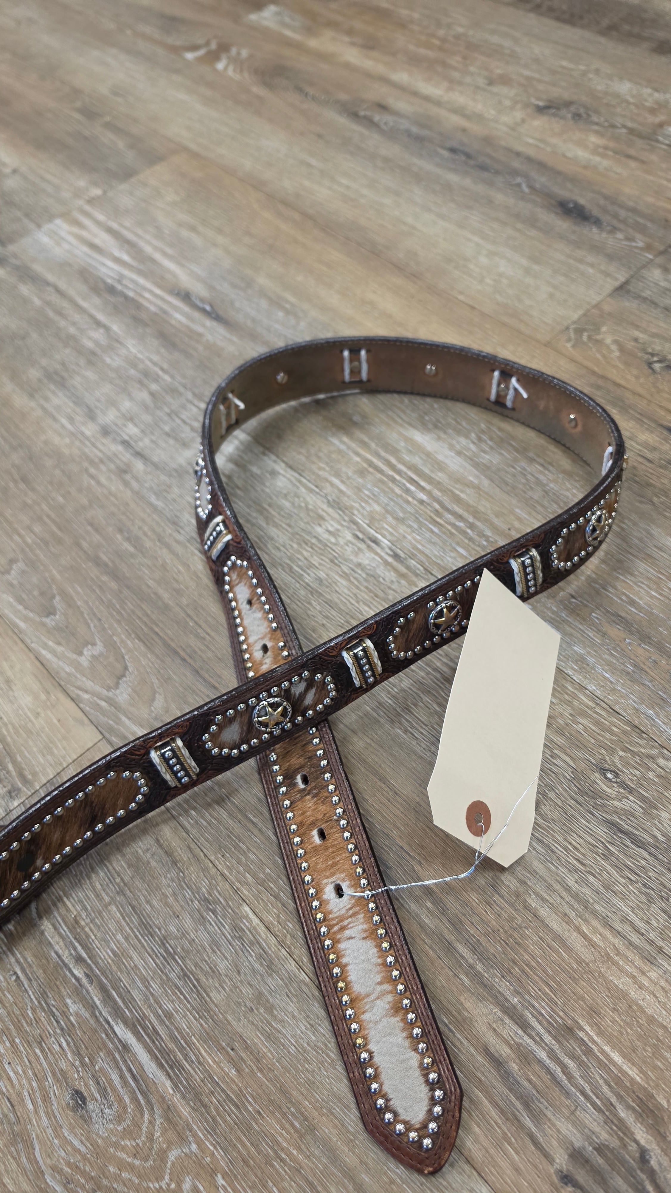 Tony Lama Cowhide Belt, 34"