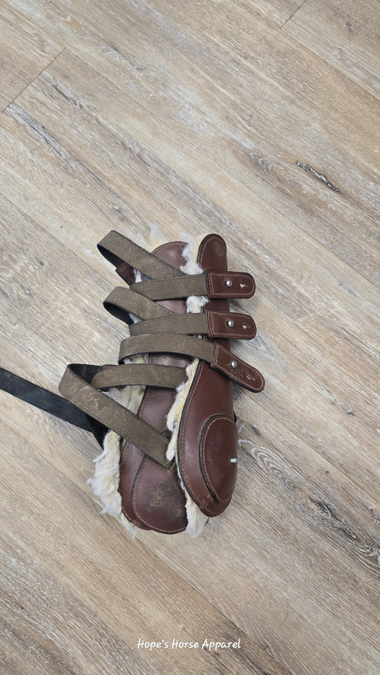 HDR Leather Open Front Boots, XL