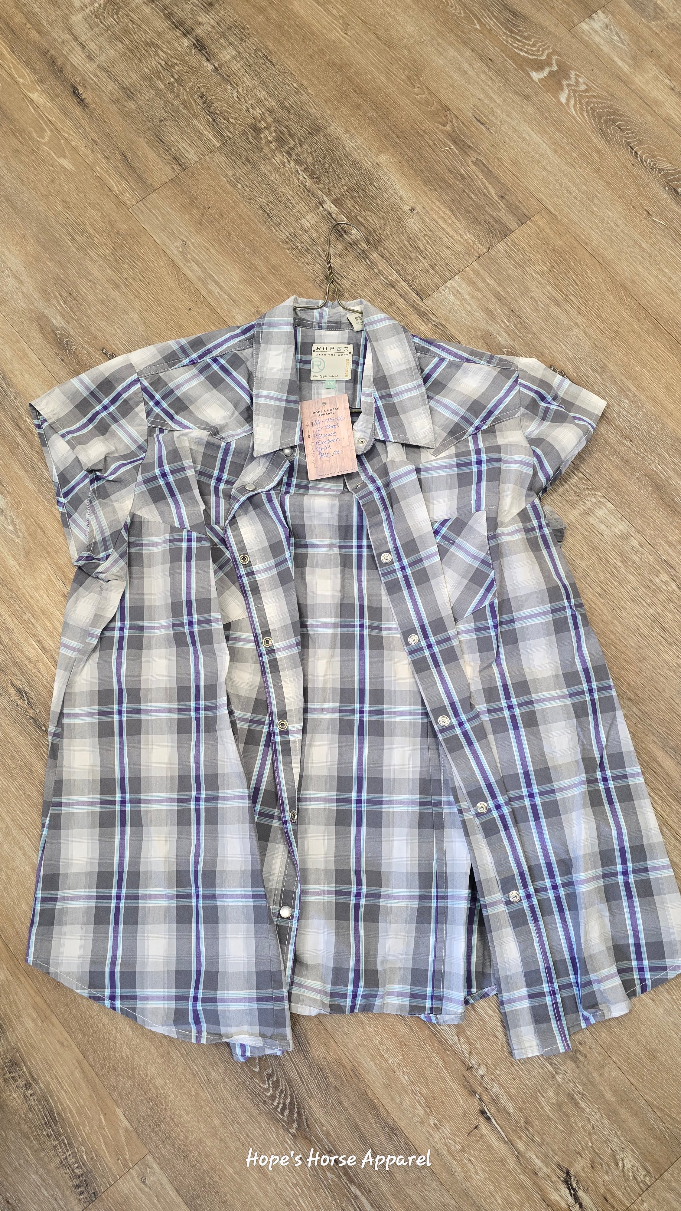 Roper Short Sleeve Western Shirt, 1x